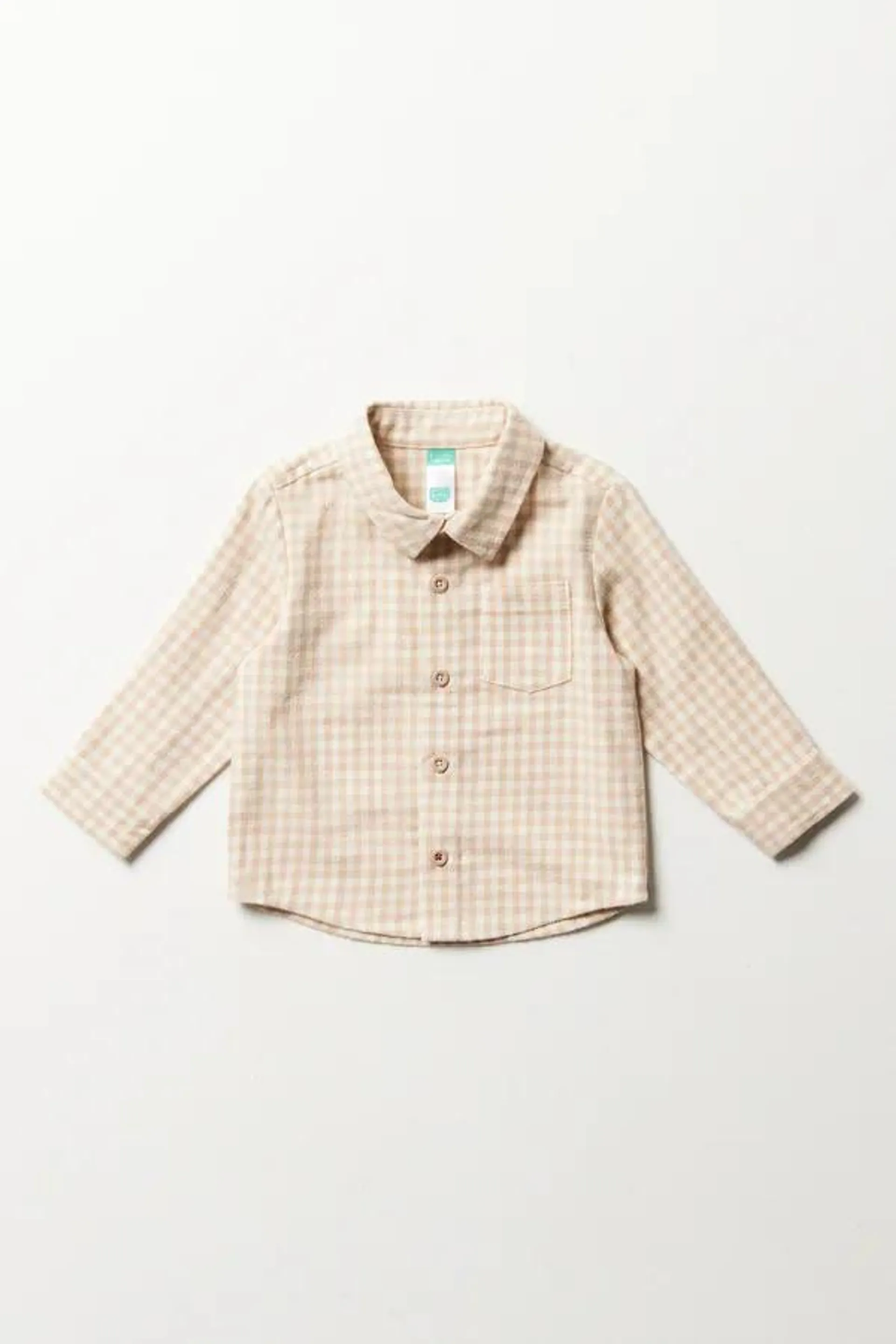 Gingham shirt natural