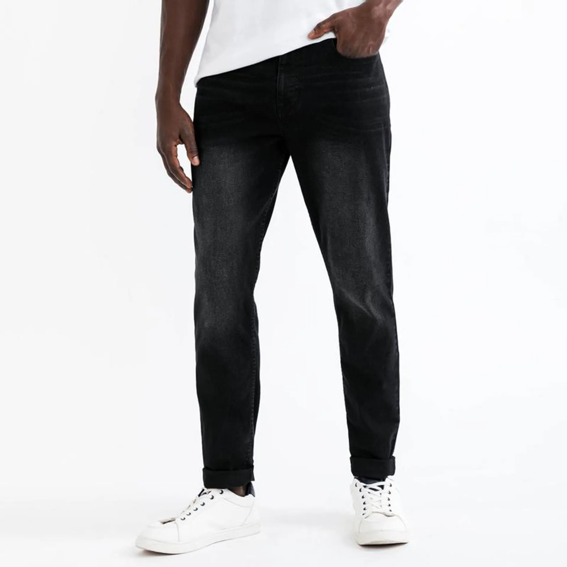 Men's Black Straight Leg Jeans