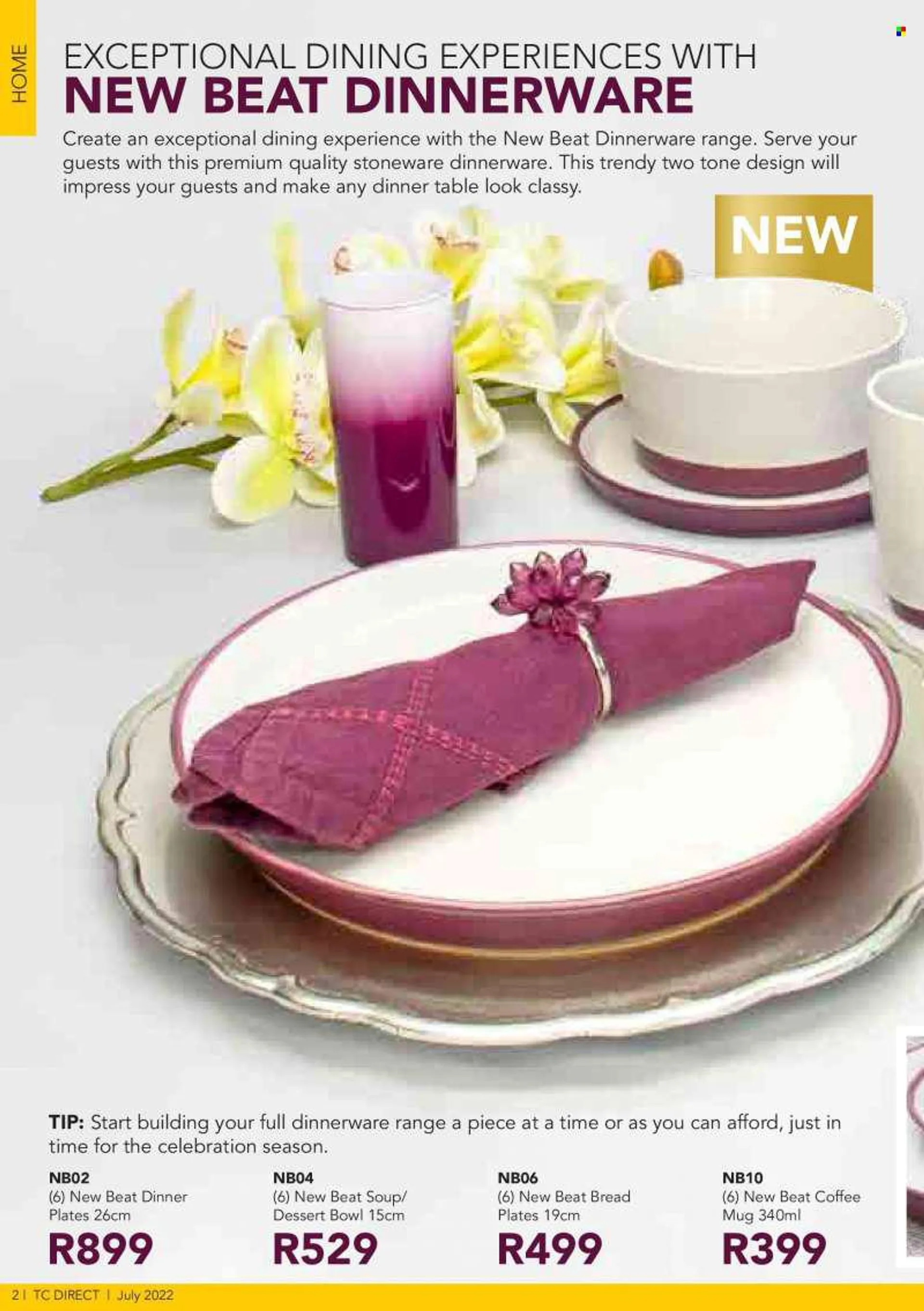 Table Charm Direct catalogue  - 01/07/2022 - 31/07/2022 - Sales products - dinnerware set, mug, plate, dinner plate, bowl, stoneware. Page 3.