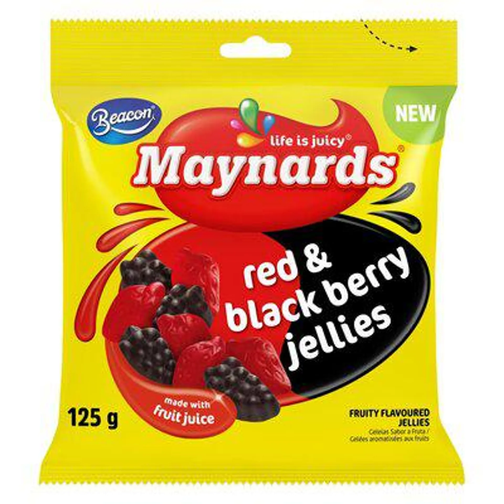 Maynards Jelly Sweet Red & Black Berry 125g