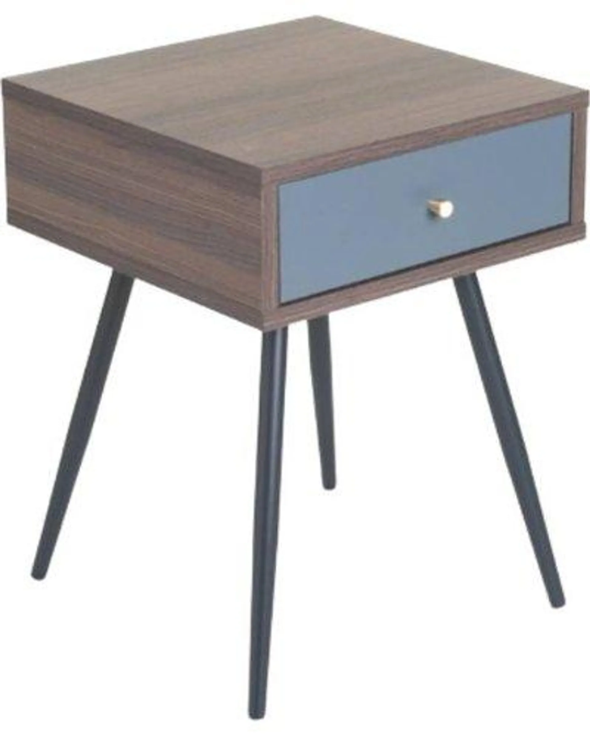 Sorrento 1 Drawer Pedestal (Brown/Dark Grey)