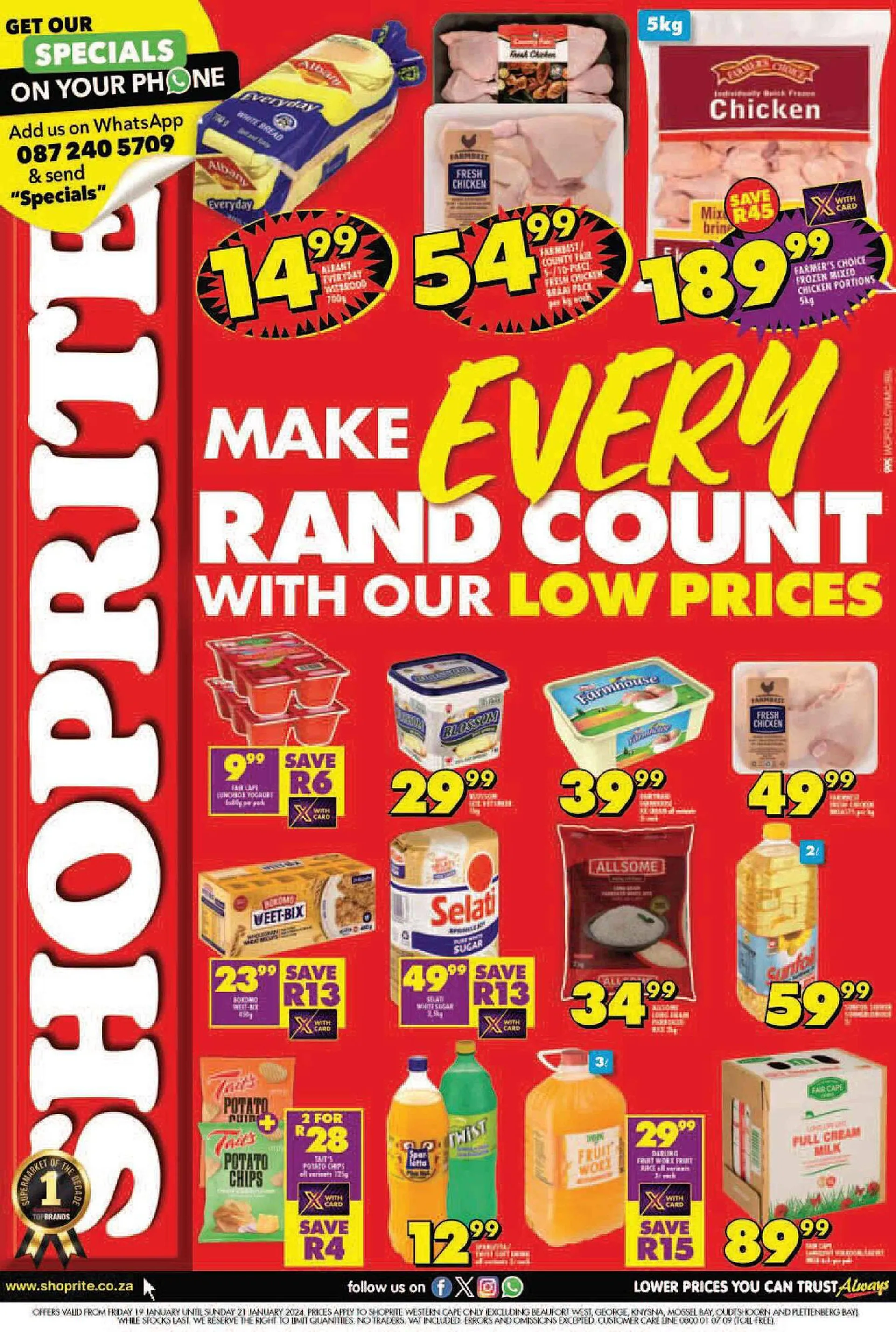 Shoprite catalogue from 19 January to 21 January 2024 - Catalogue Page 1