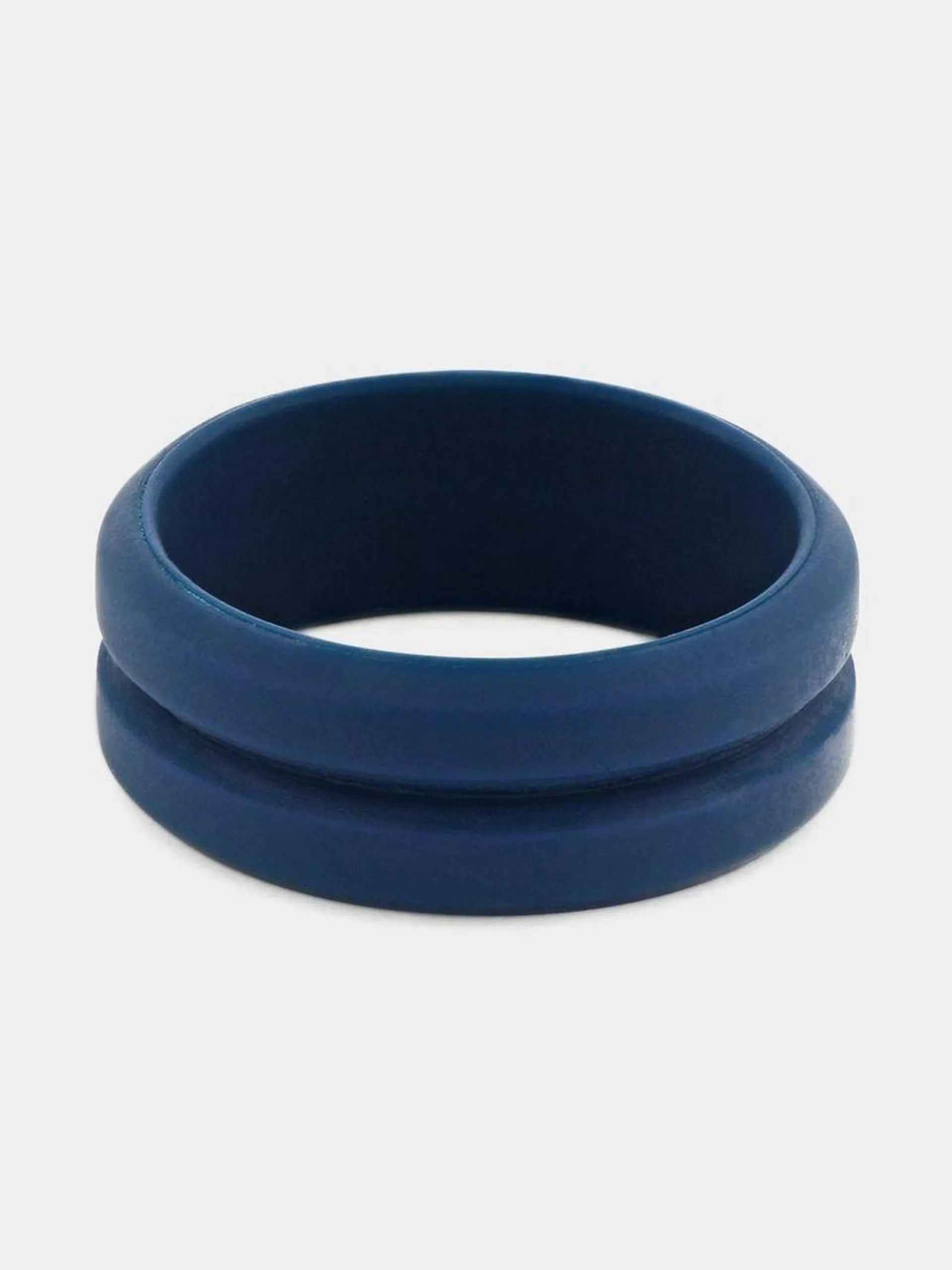 Silicone Navy Groove Ring