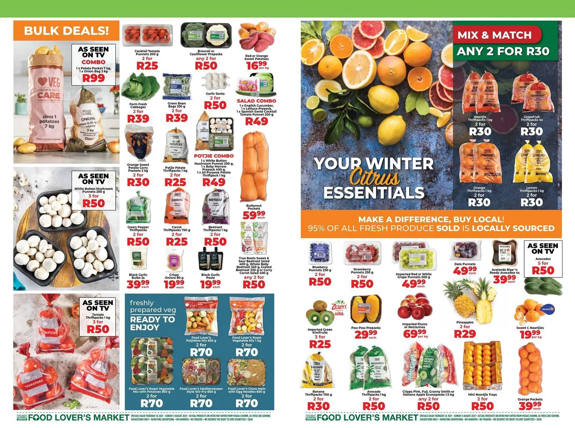 Food Lover's Market catalogue from 24 July to 3 August 2025 - Catalogue Page 1