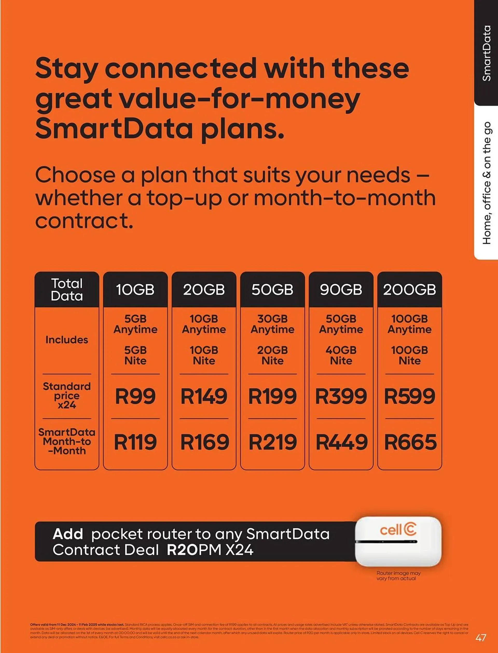 Cell C catalogue from 12 December to 11 February 2025 - Catalogue Page 47