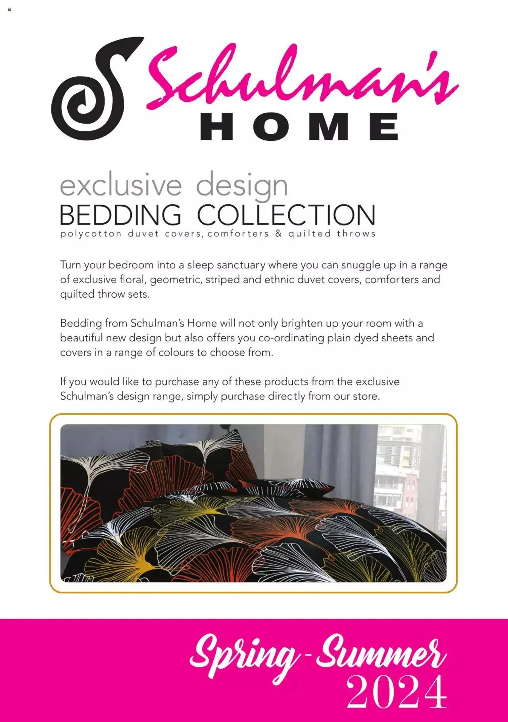 Schulman's Home - Bedding Collection 2024 - 1 January 31 December 2024