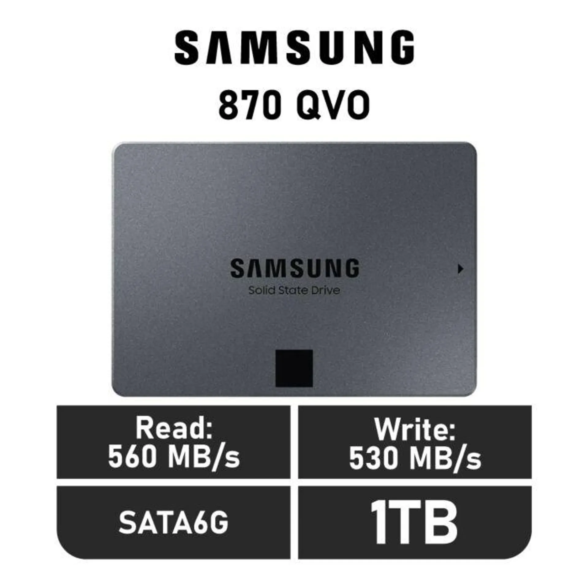 Samsung 870 QVO 1TB SATA6G MZ-77Q1T0BW 2.5" Solid State Drive