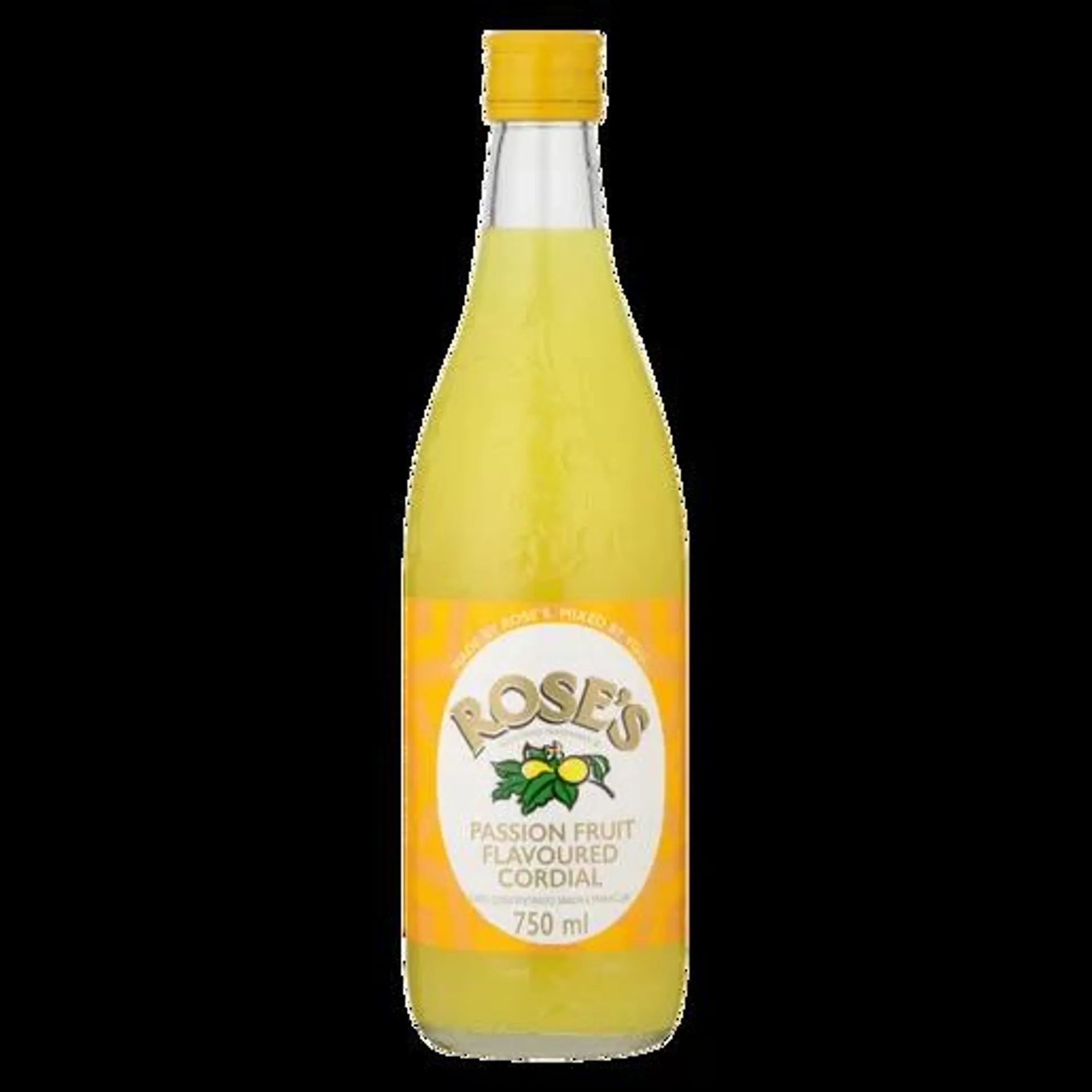 Rose's Passion Fruit Flavoured Cordial Bottle 750ml