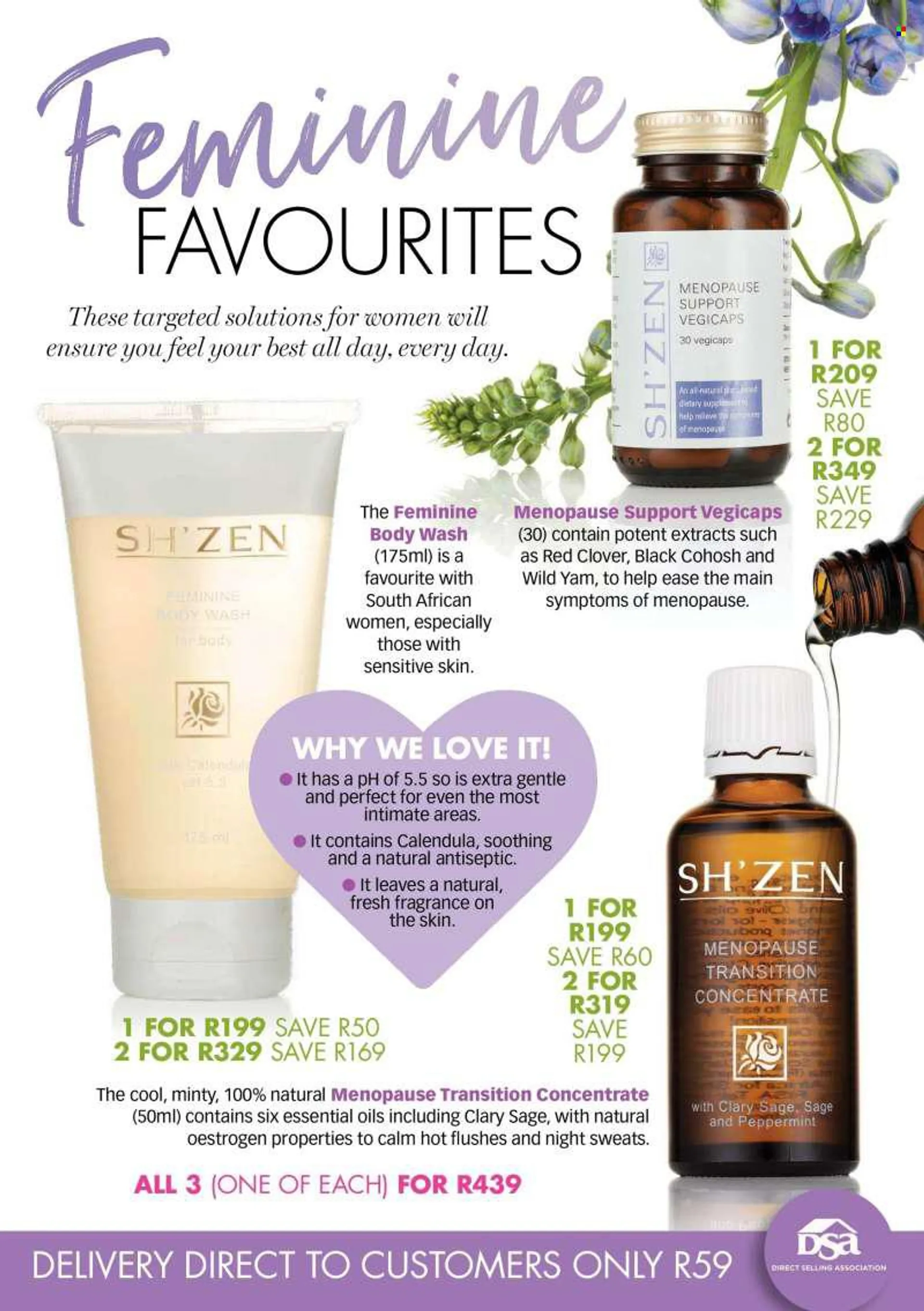 ShZen catalogue  - 01/08/2022 - 31/08/2022 - Sales products - body wash, fragrance. Page 24.
