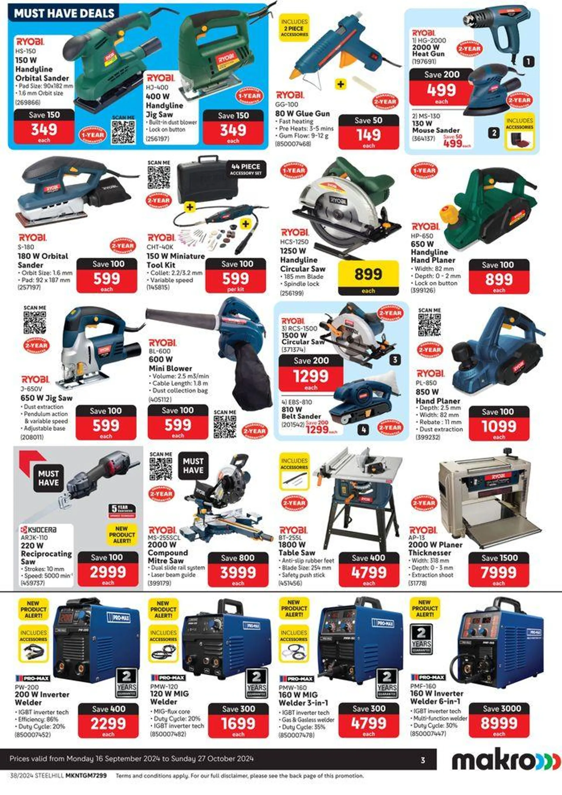 Makro : Ryobi from 16 September to 27 October 2024 - Catalogue Page 3