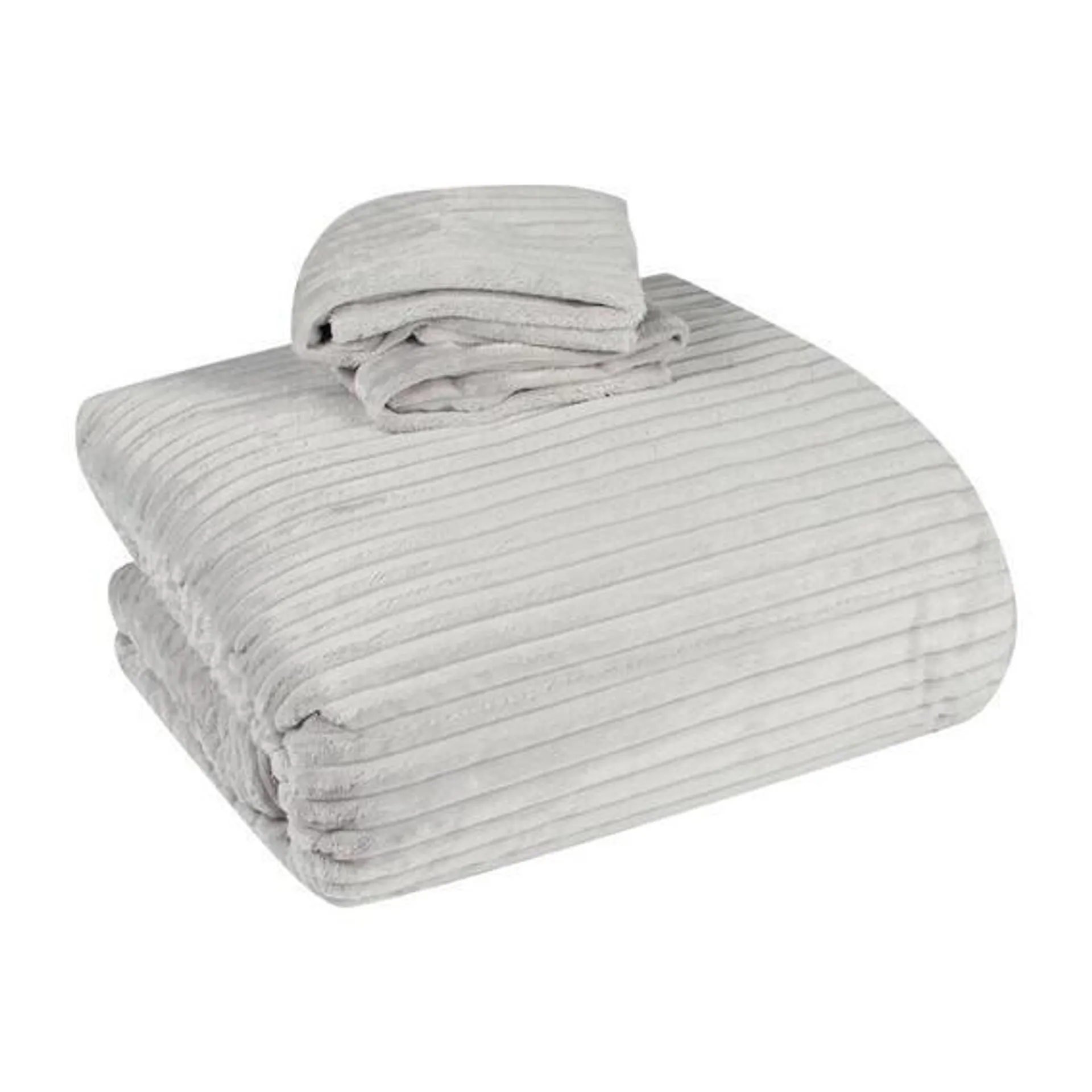 Always Home CHARCOAL RIBBED FLANNEL QUN COMFORTER