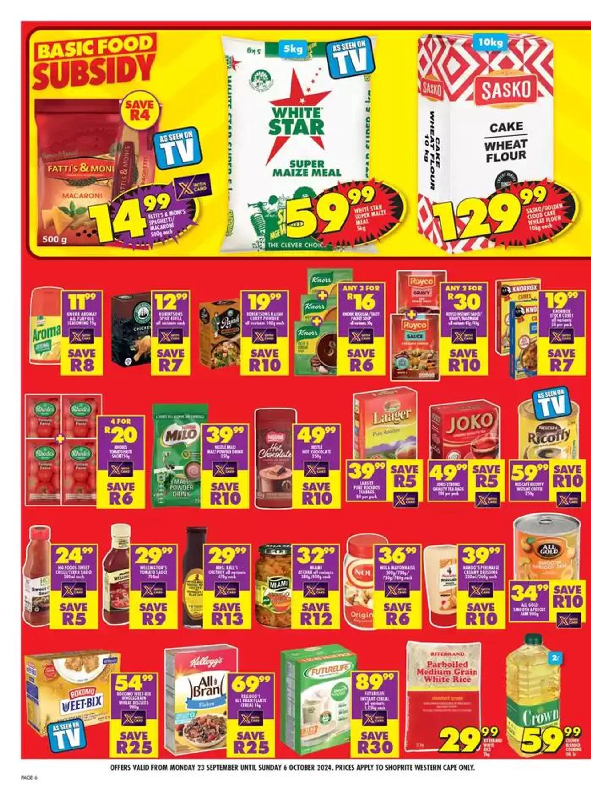 Shoprite Promise Western Cape  from 24 September to 6 October 2024 - Catalogue Page 6