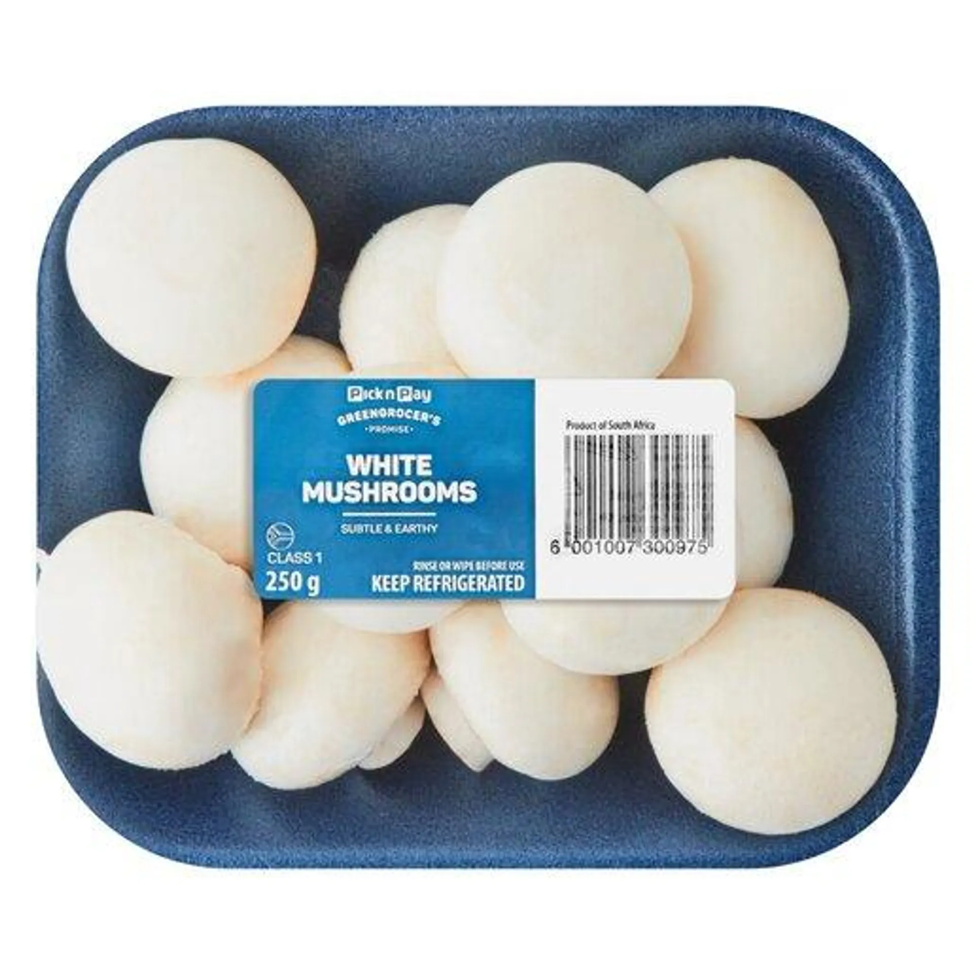 PnP White Mushrooms 250g