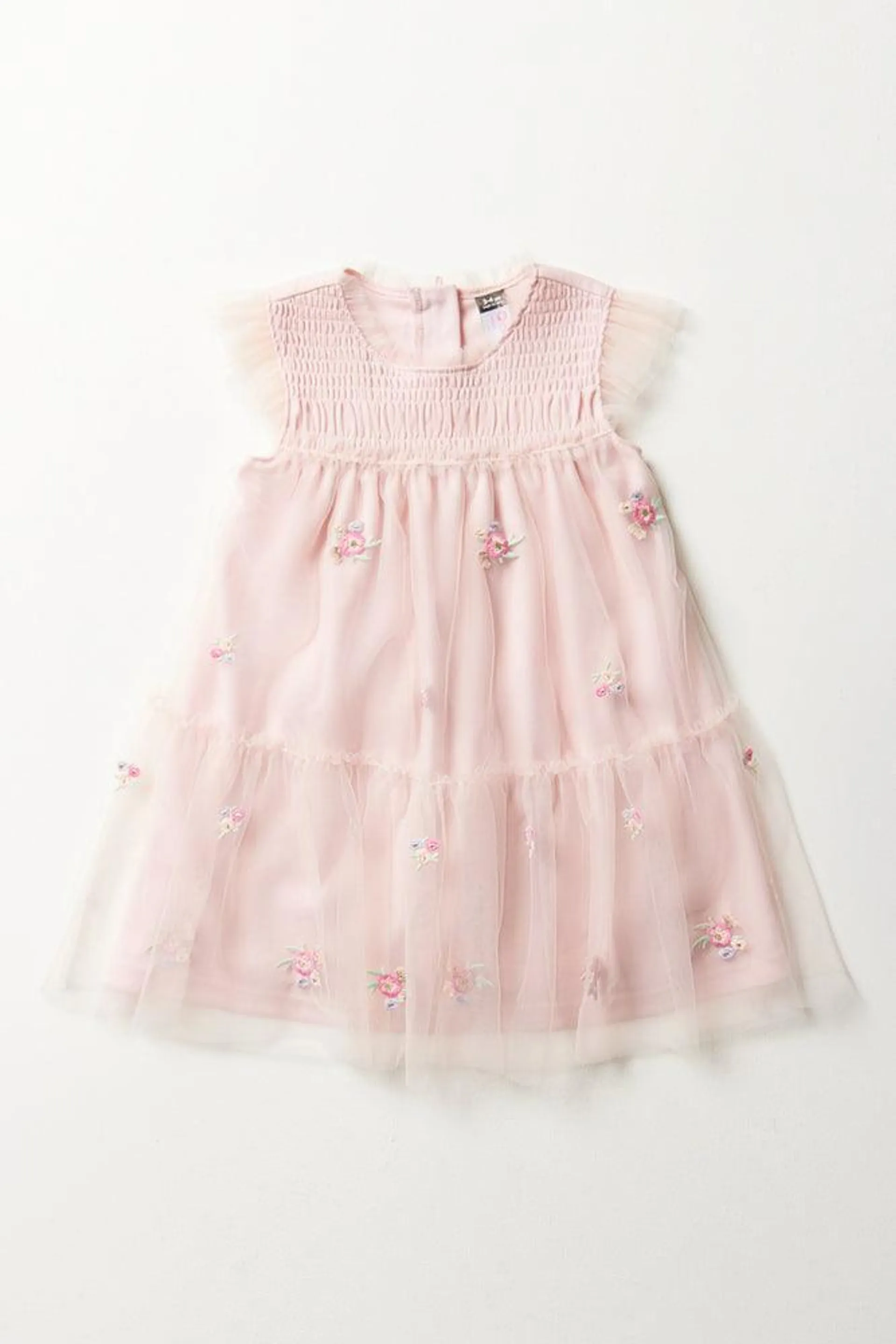 Embroidered Dress Light Pink