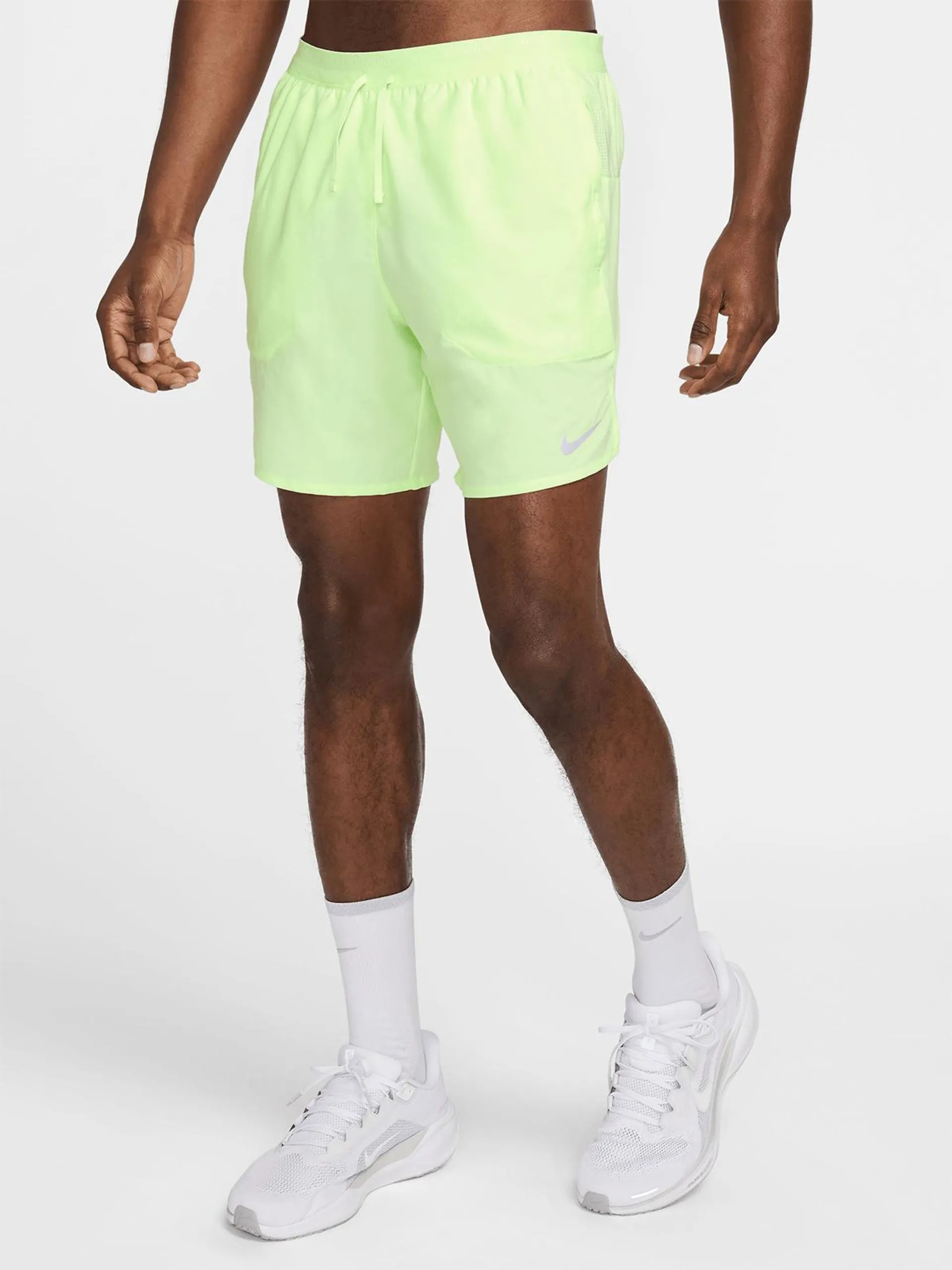 Nike Mens Stride Dri-Fit 7 Inch Brief-Lined Volt Shorts