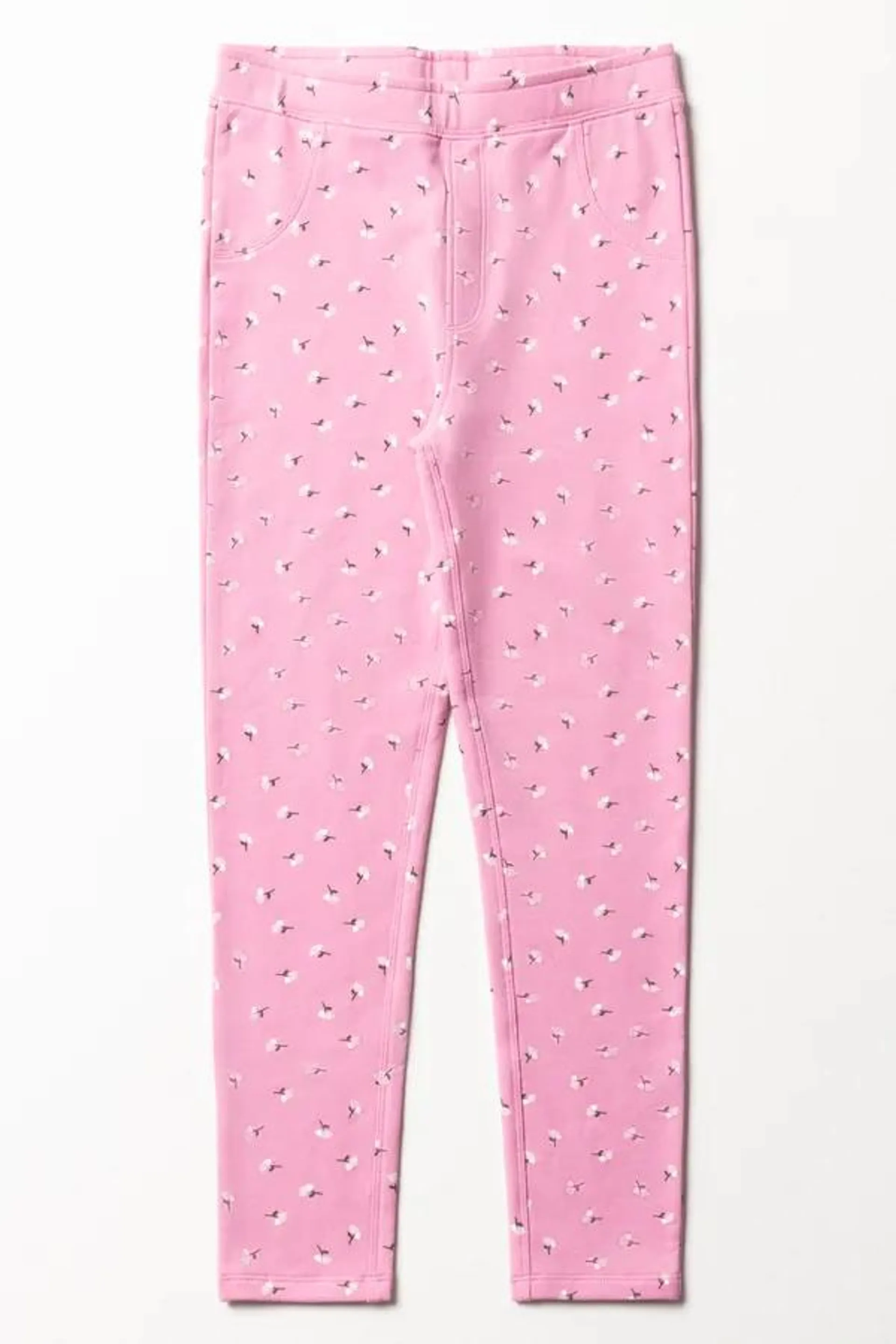 Flower leggings pink