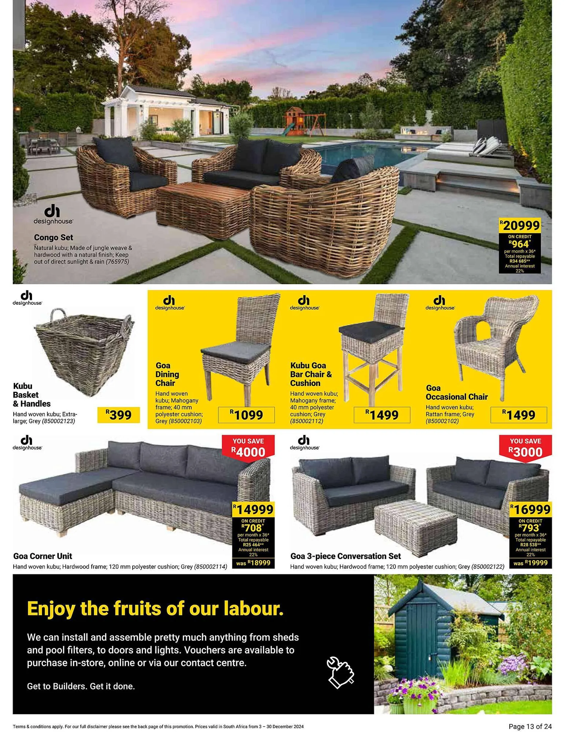 Builders Warehouse catalogue from 3 December to 30 December 2024 - Catalogue Page 13