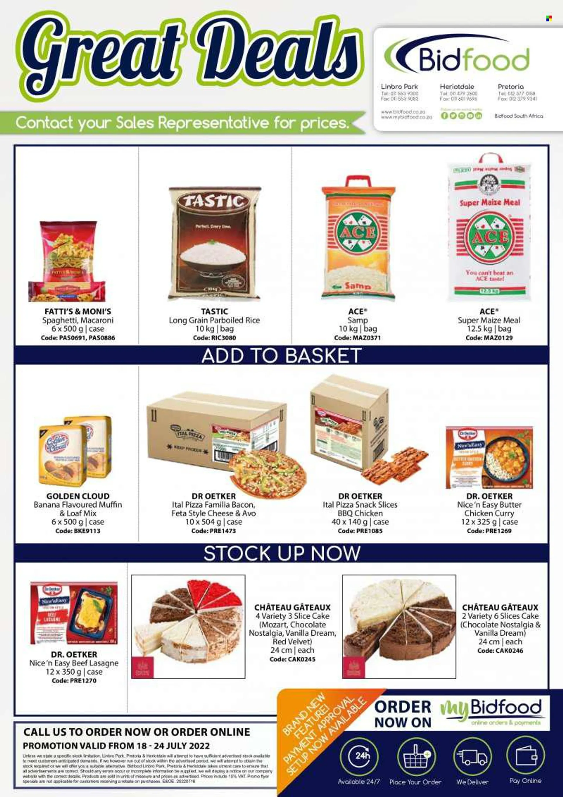Bidfood Specials  - 18/07/2022 - 24/07/2022. Page 1.