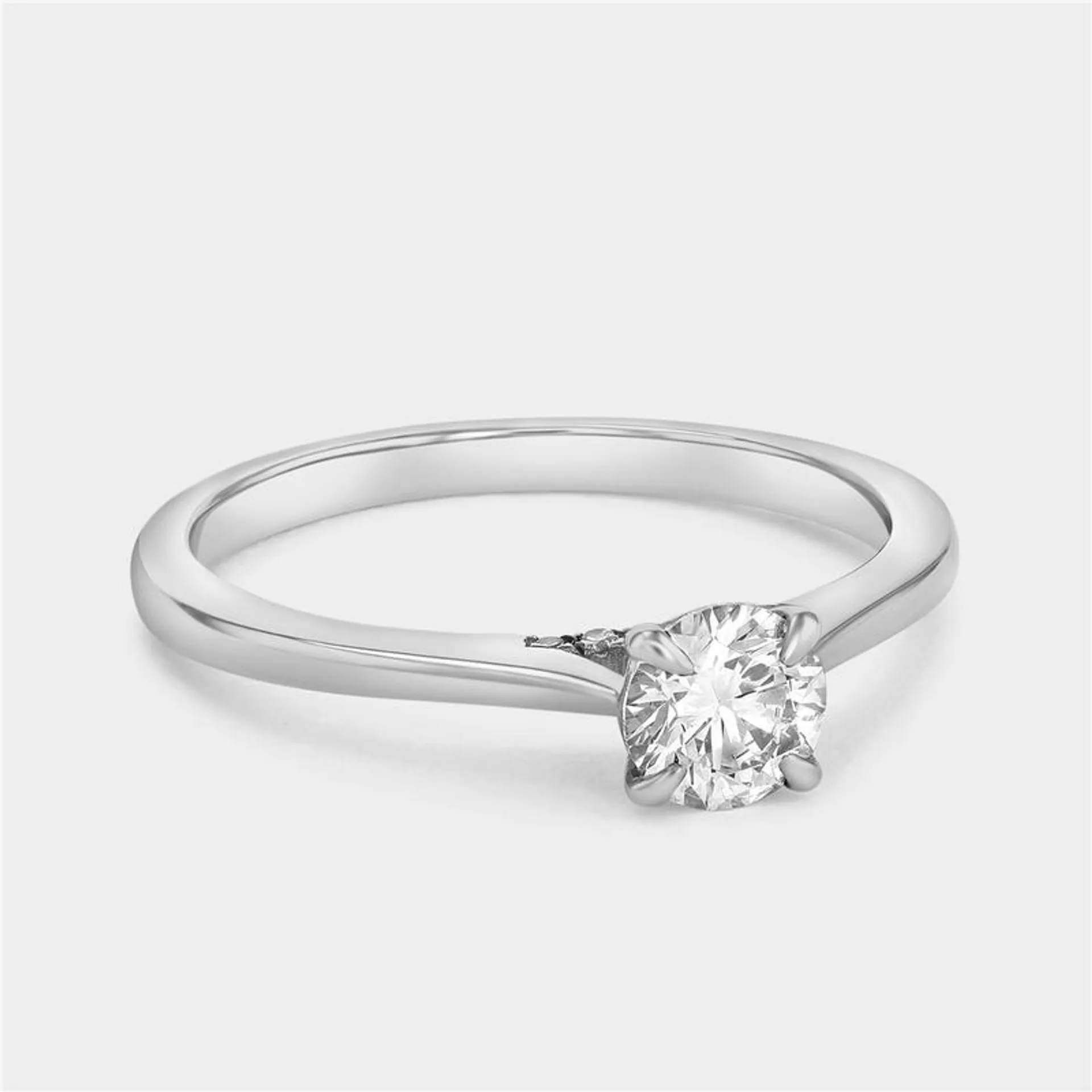 White Gold 0.50ct Lab Grown Diamond Solitaire Ring