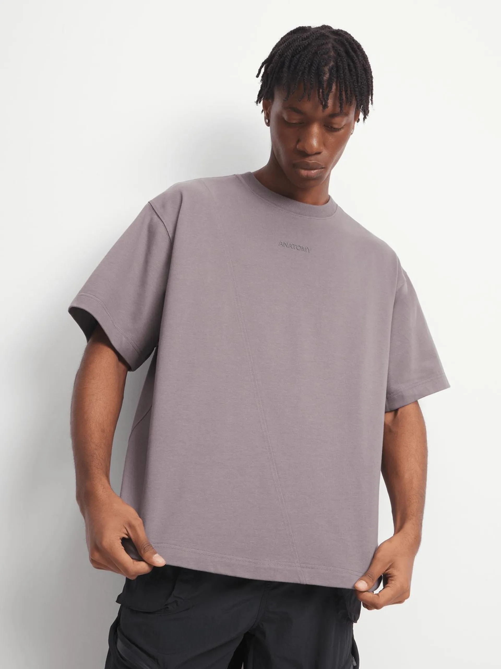 Anatomy Men's Cutline Grey Heavy Weight T-Shirt