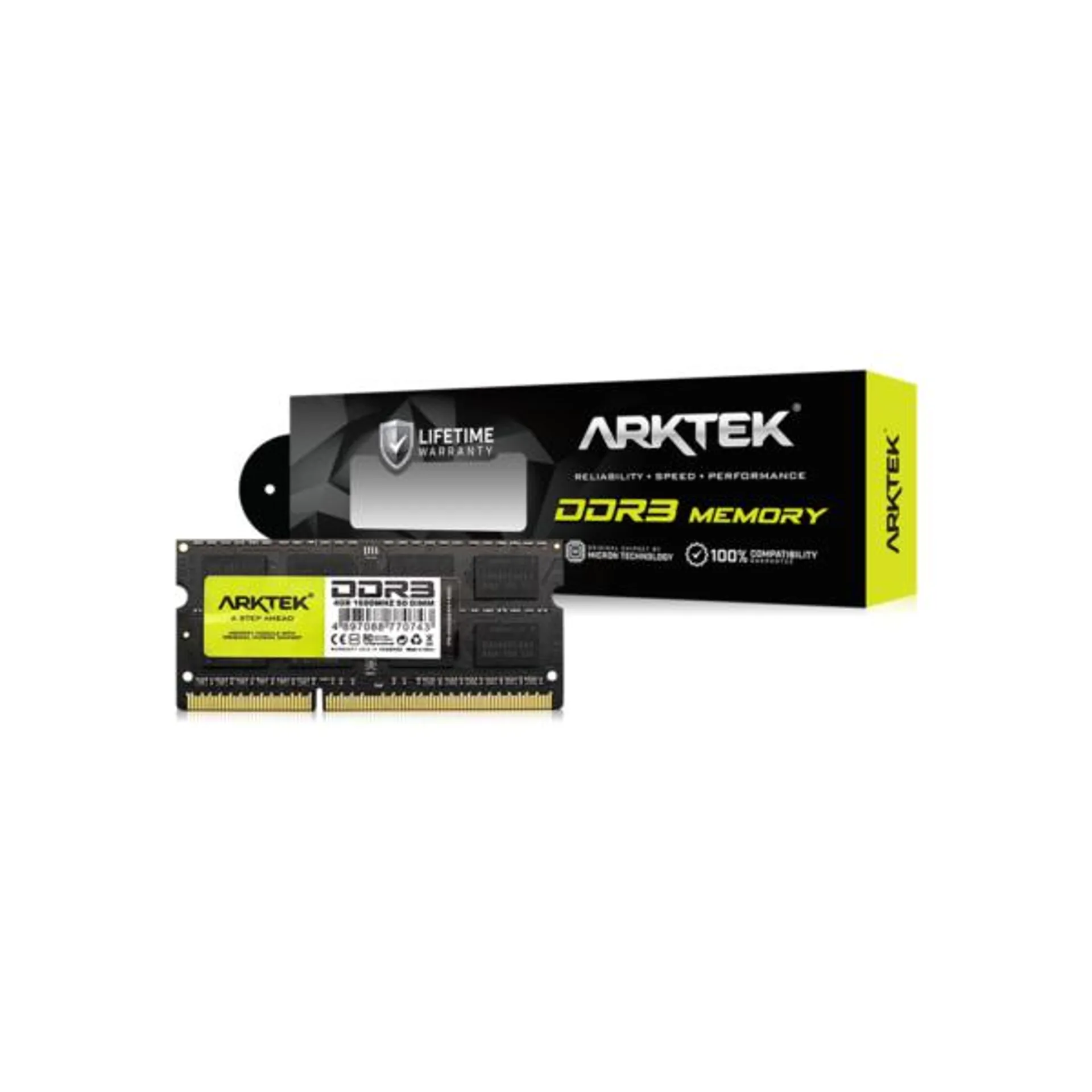 ARKTEK 4GB DDR3-1600MHZ SO-DIMM