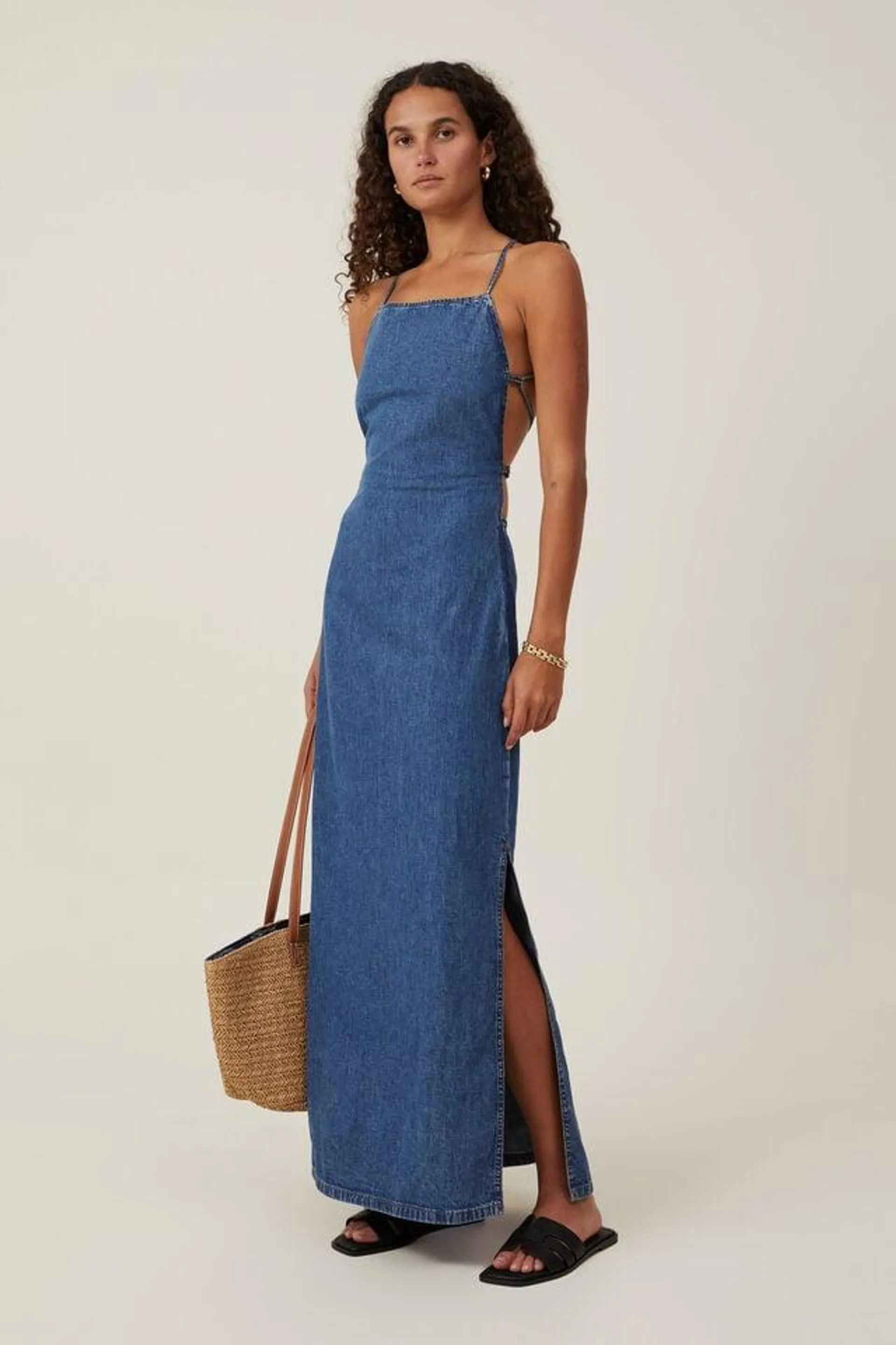 Tate Denim Maxi Dress