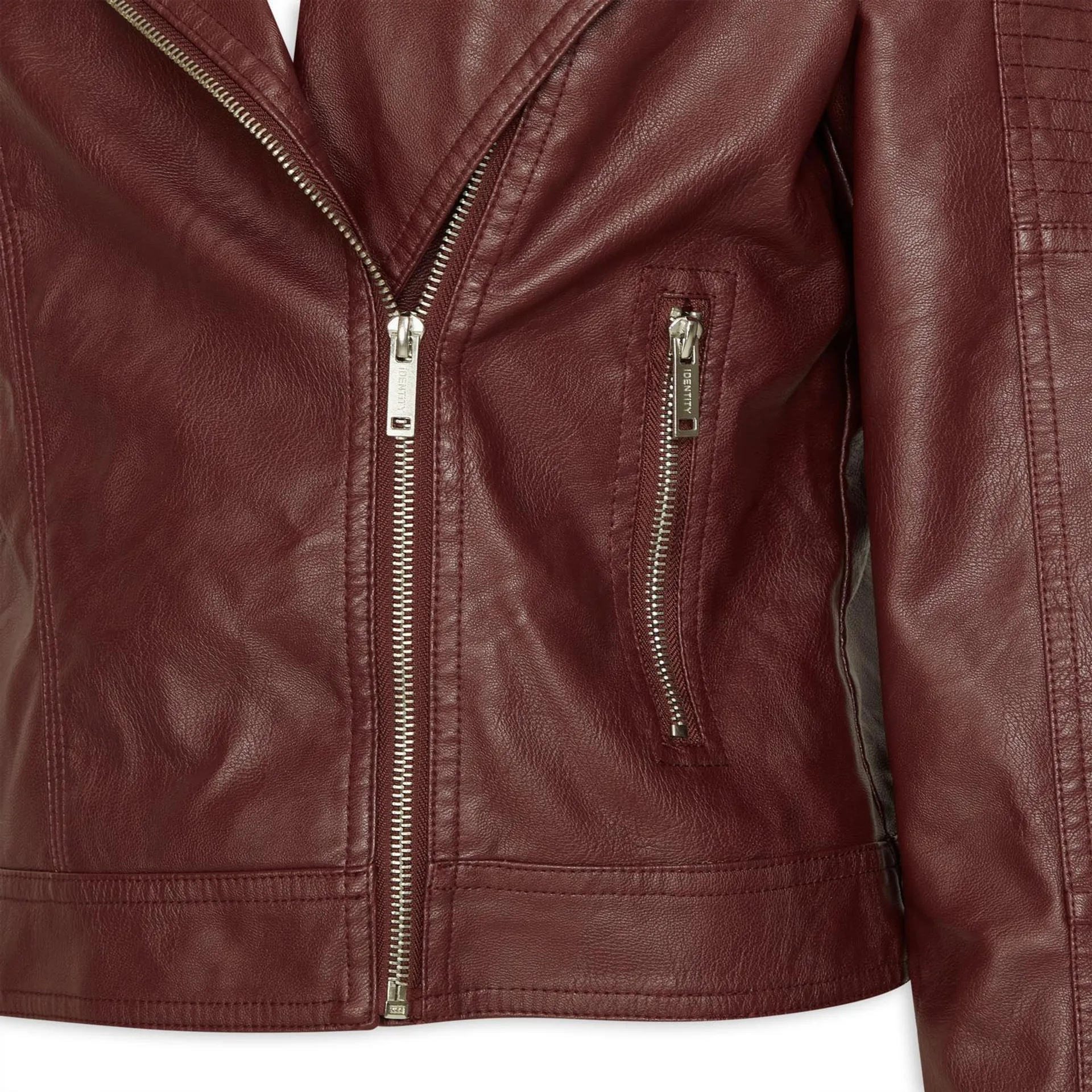 Burgundy Biker Jacket