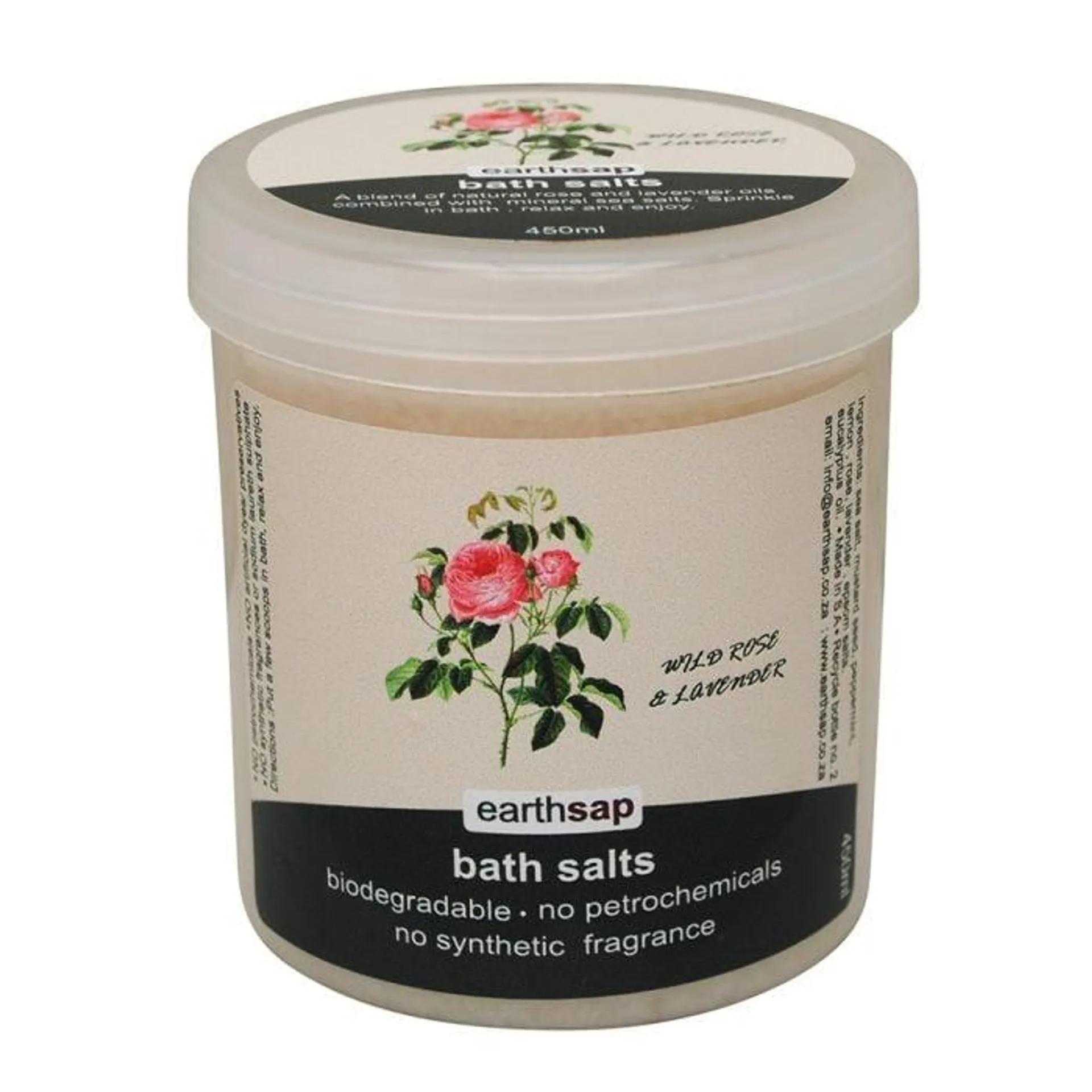 Earthsap - Bath Salts Wild Rose 450ml