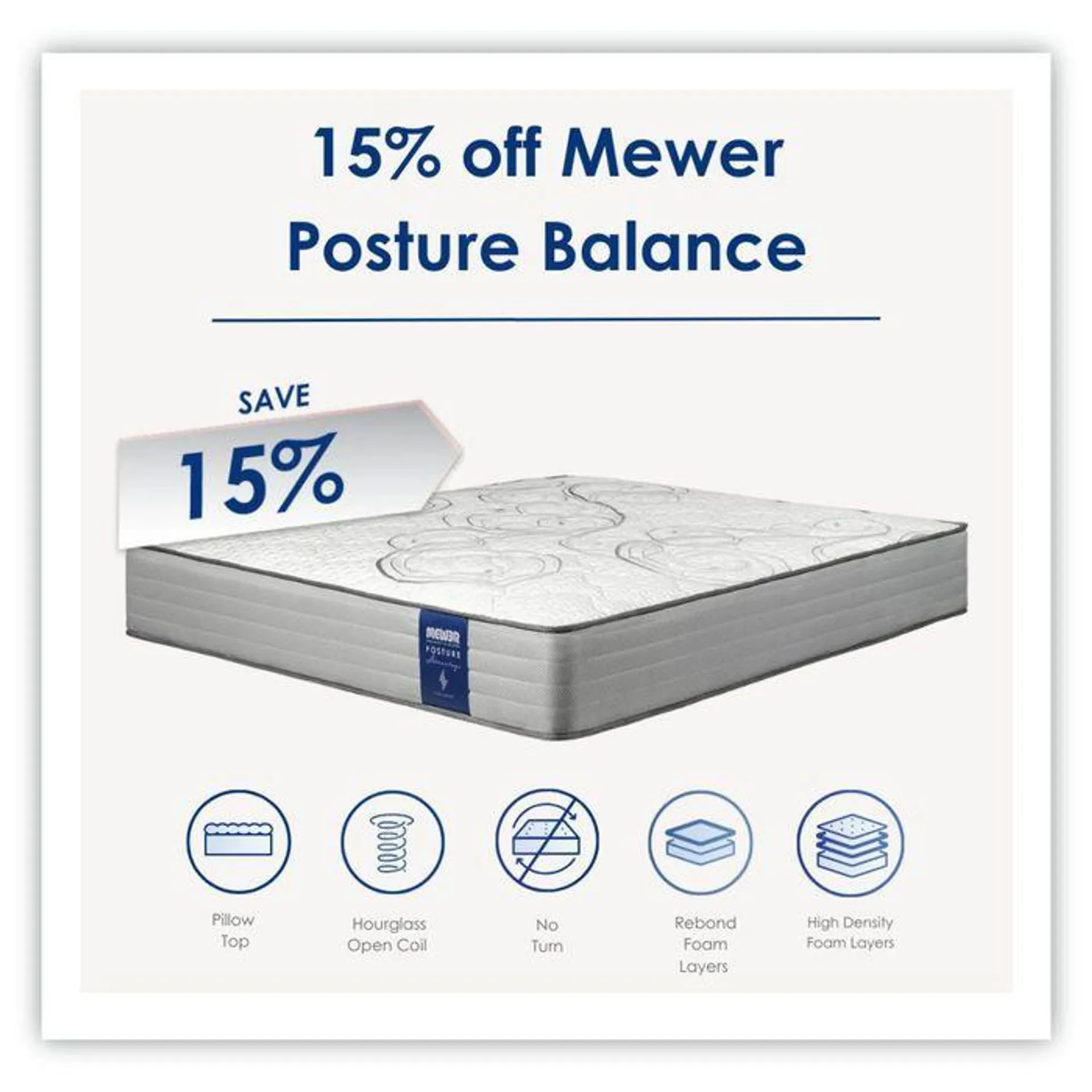 15% off all Mewer Mattresses! - 7