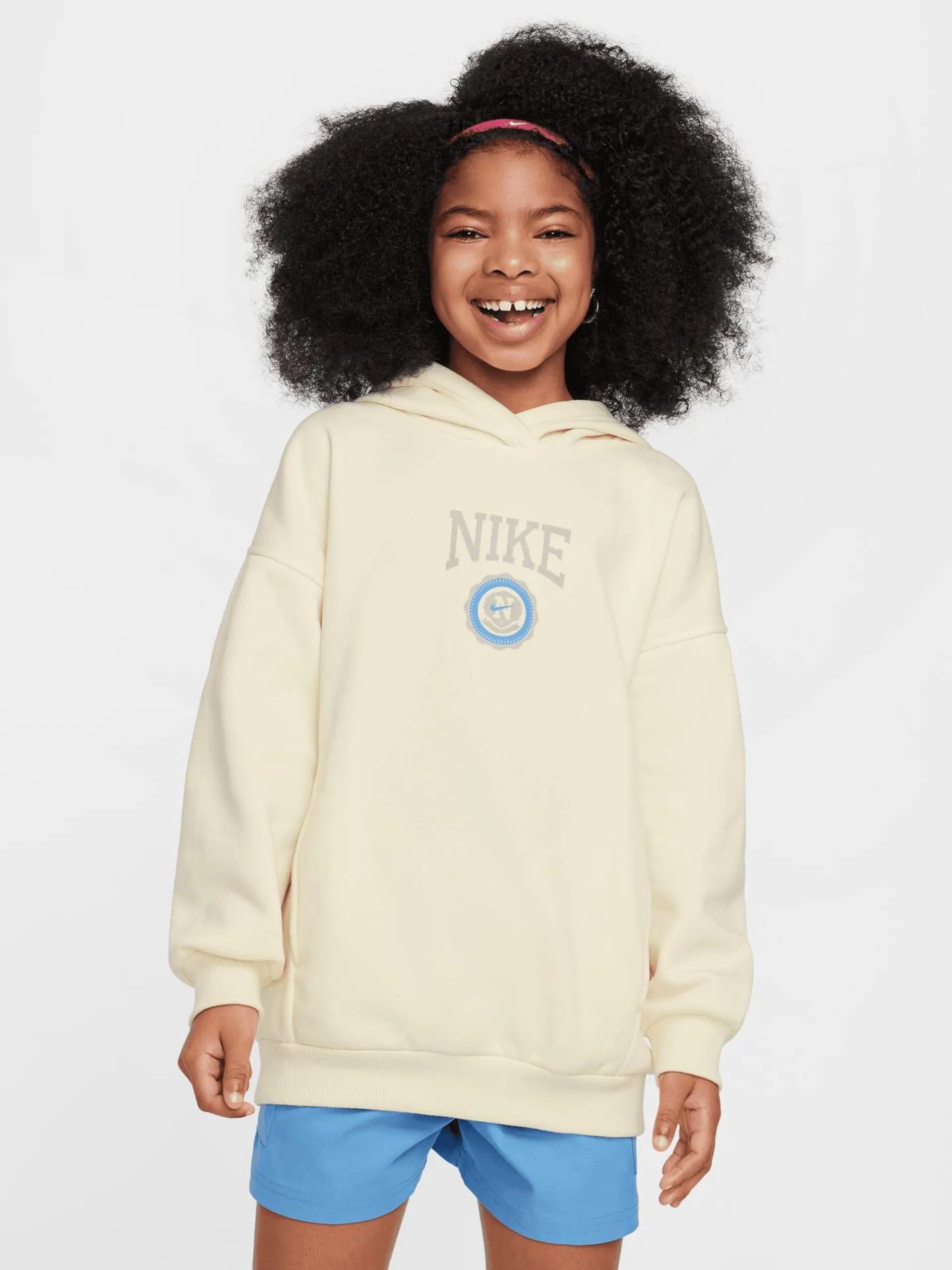 Nike Girls Sportswear Oversized Fleece Star Hoodie