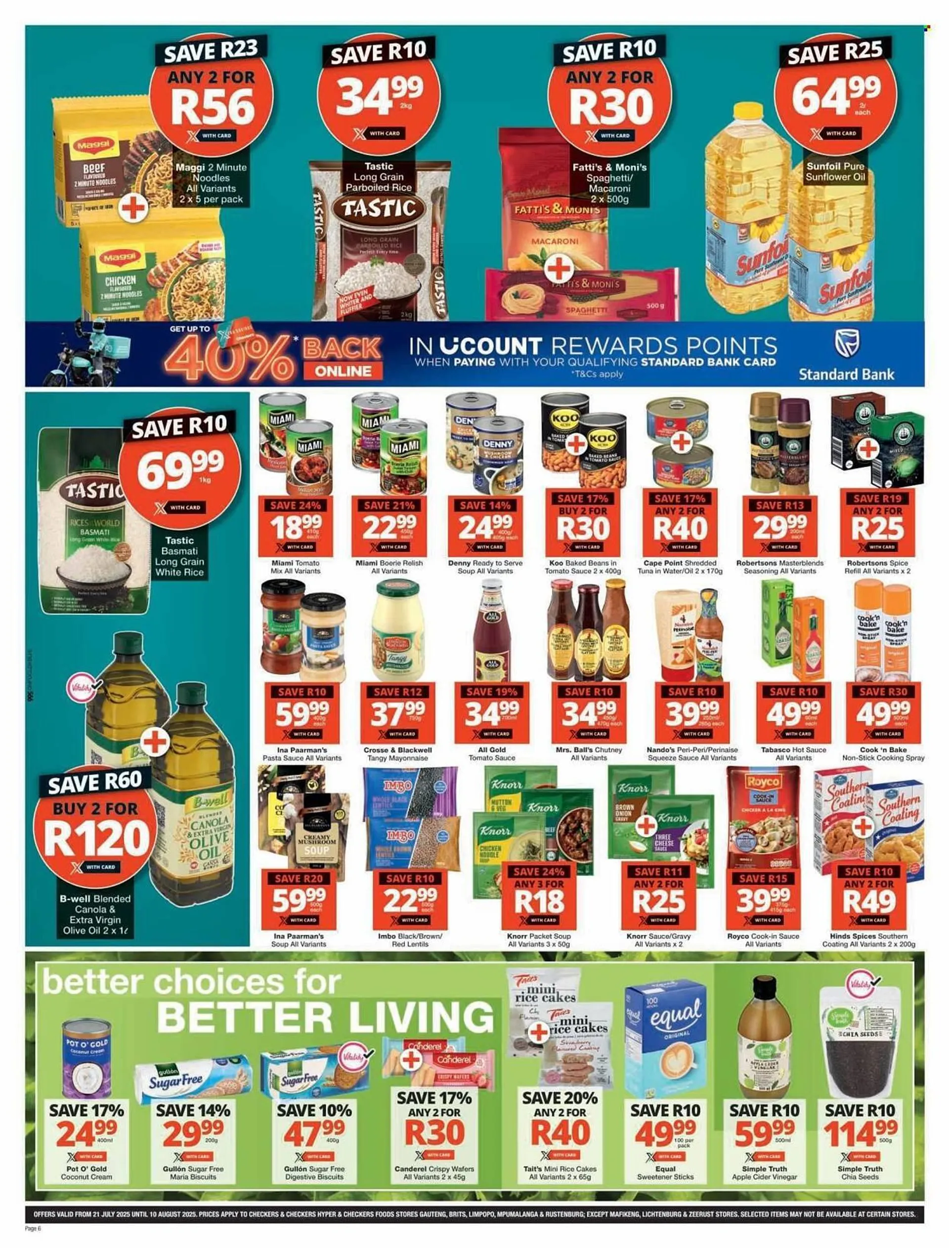 Checkers catalogue from 21 July to 10 August 2025 - Catalogue Page 1