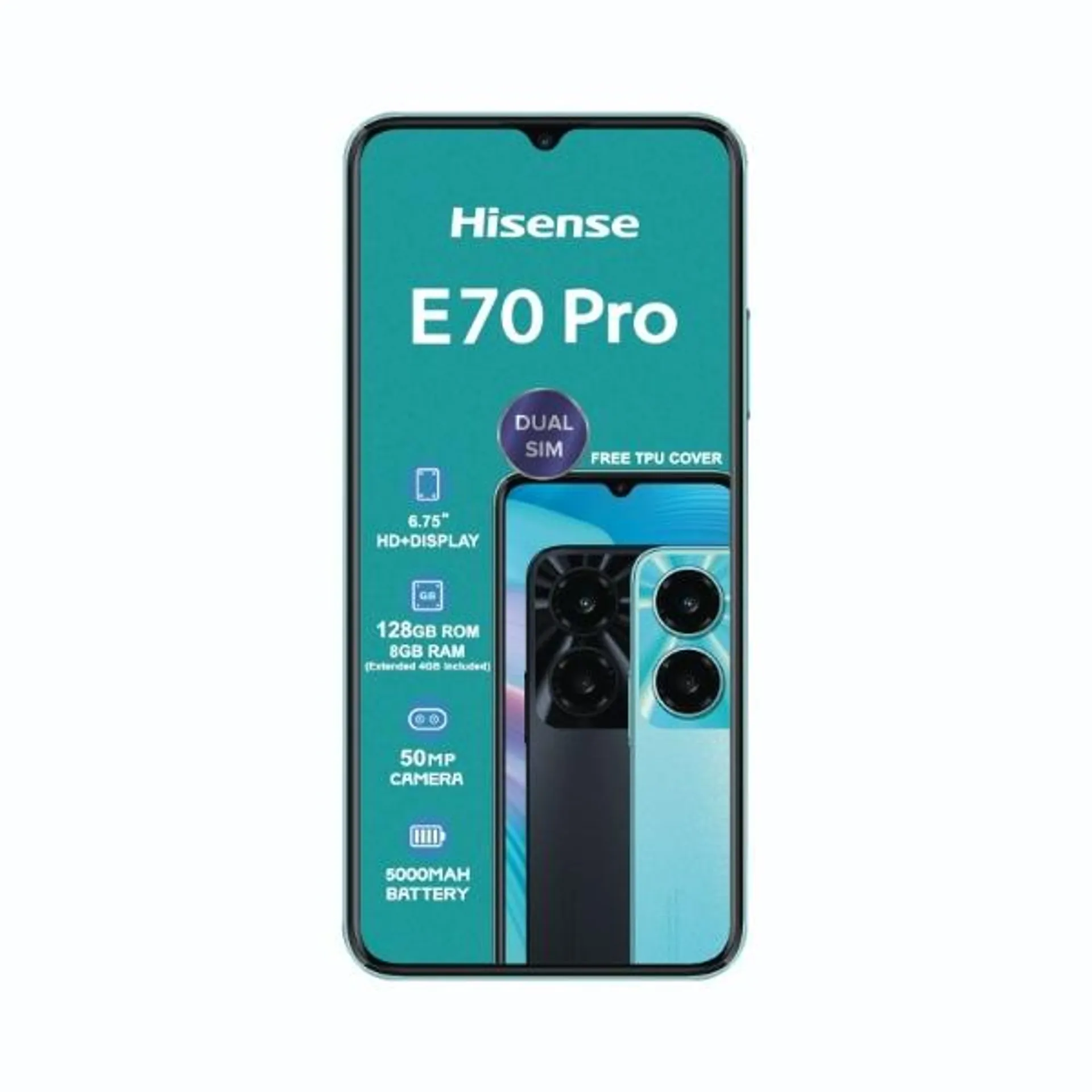 Hisense Cellphone E70 Pro 128GB With TPU Cover