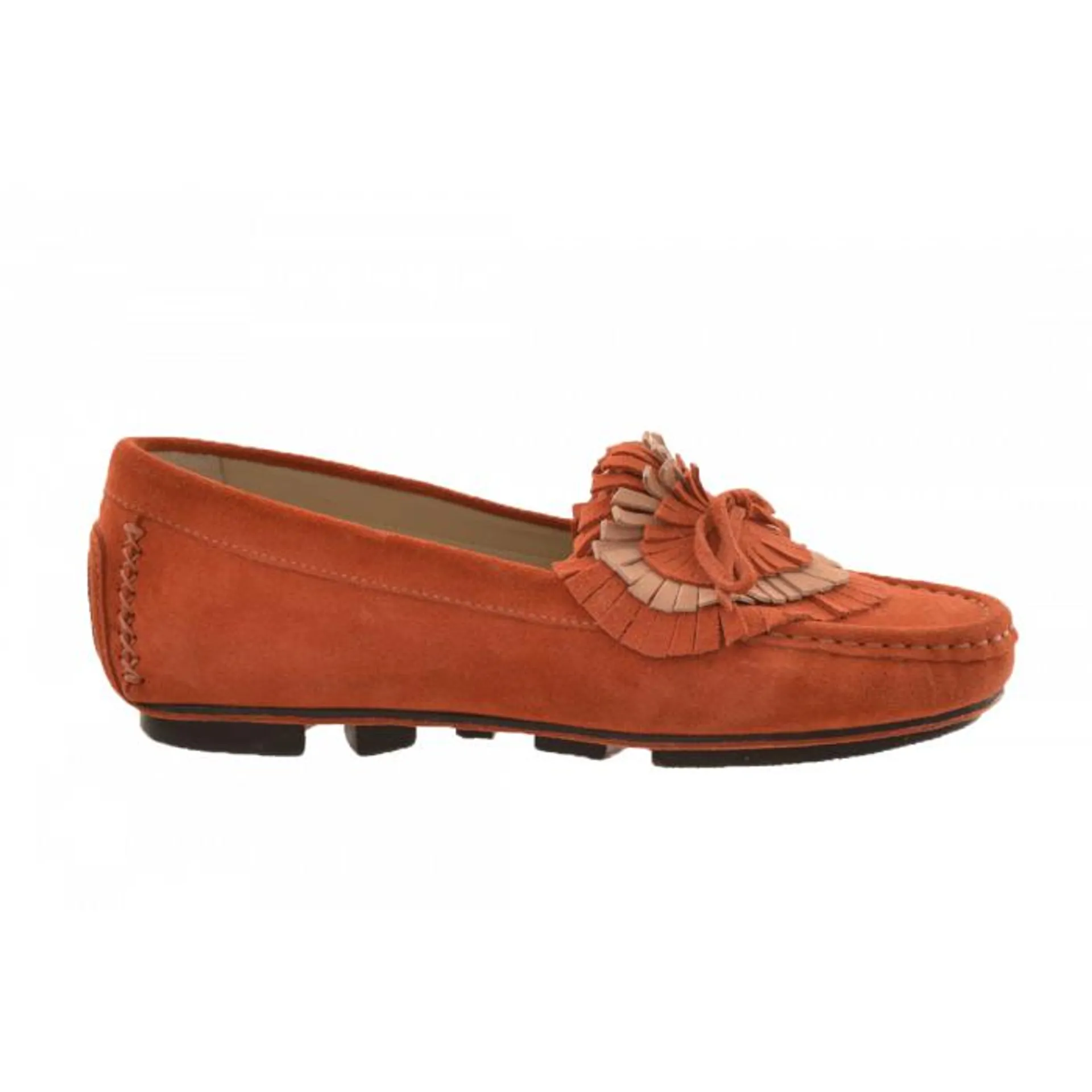 Carvela 5 Step Suede Premium Fringe Moccasin