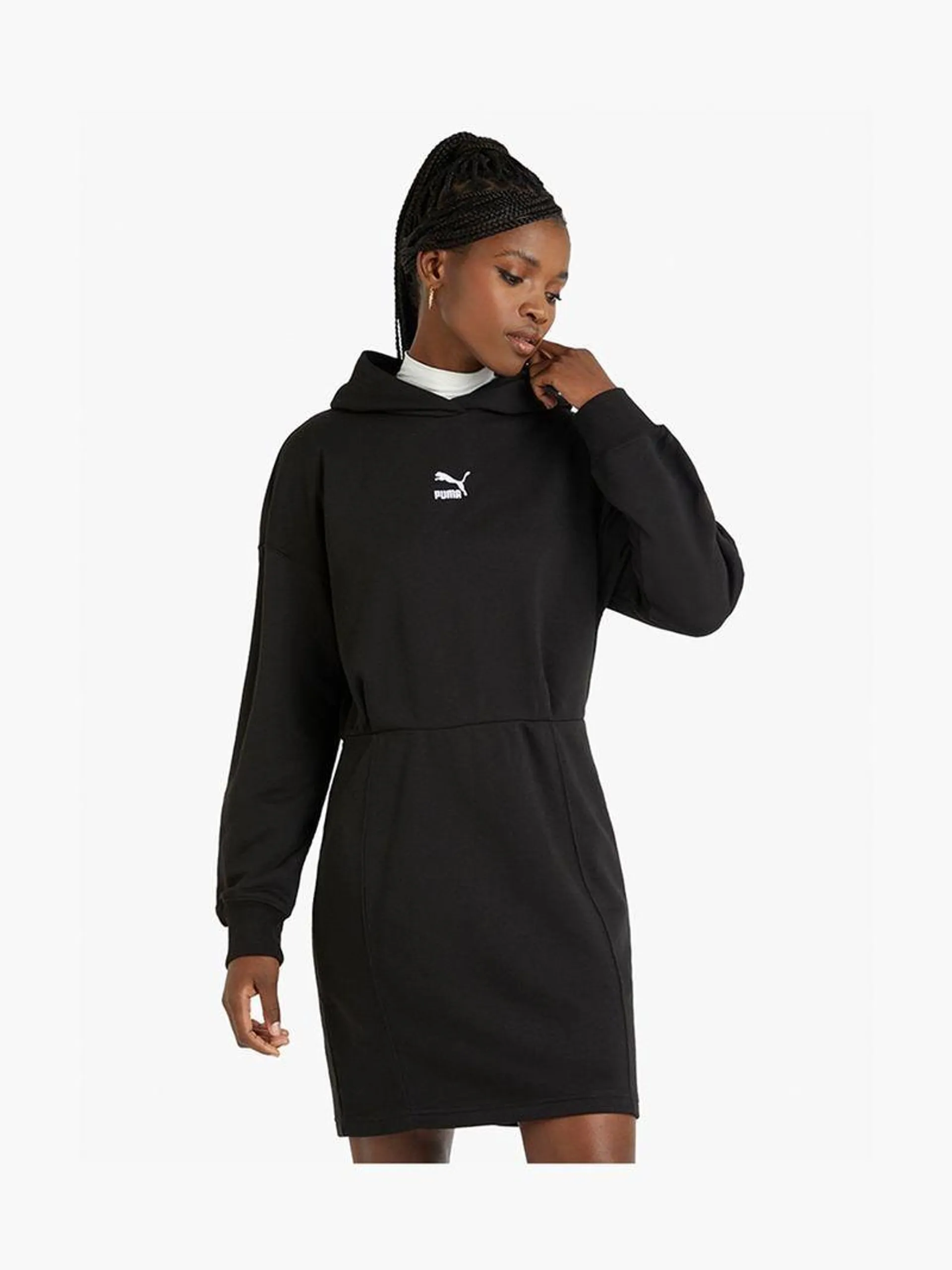 Puma Women's Classics Black Hooded Dress