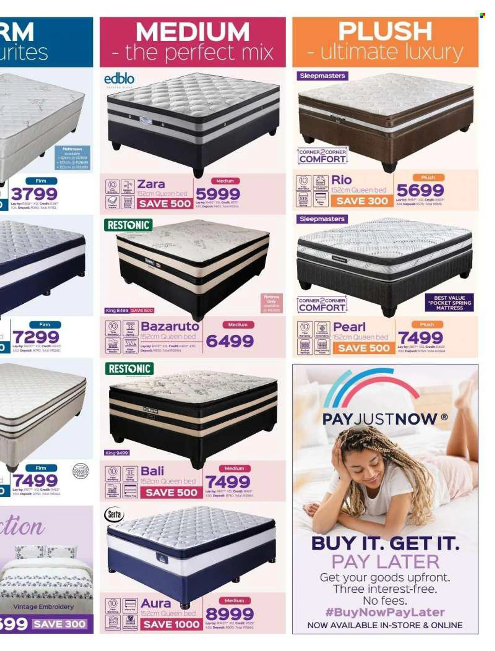 Sleepmasters catalogue  - 08/08/2022 - 04/09/2022 - Sales products - pillow, bed, queen bed, mattress. Page 4.