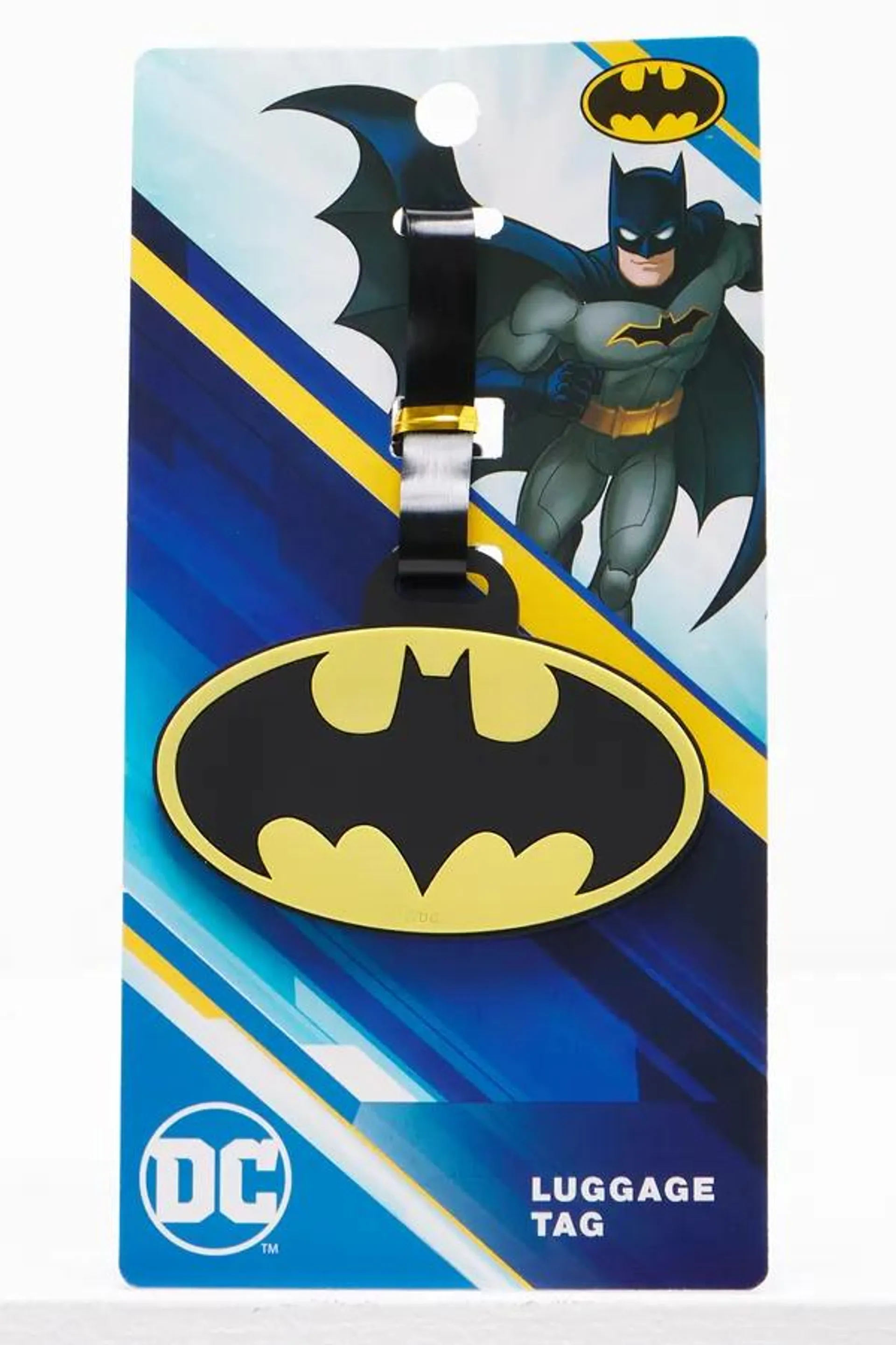 Batman luggage tag yellow