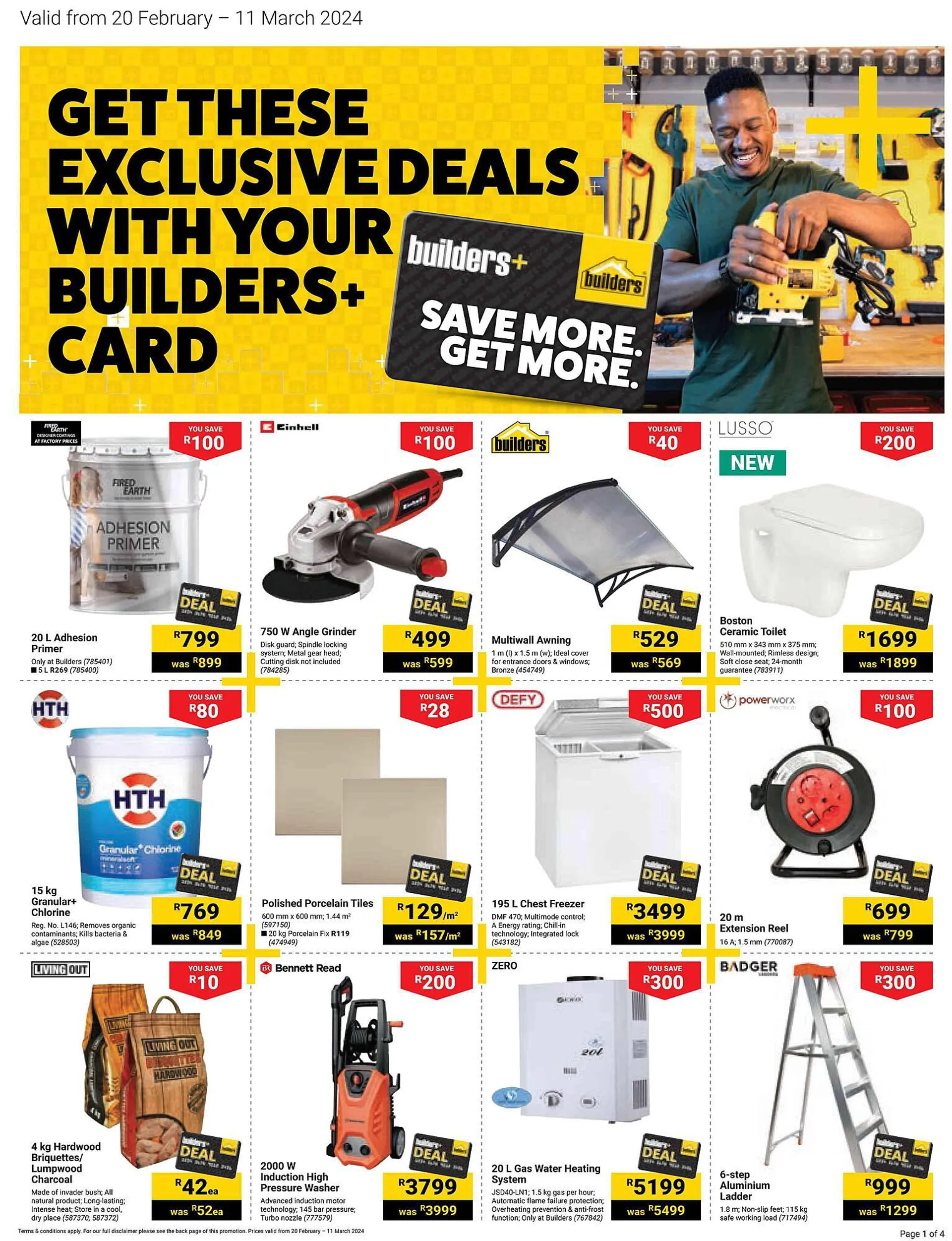 Builders Warehouse catalogue - 20 February 11 March 2024 - Page 1