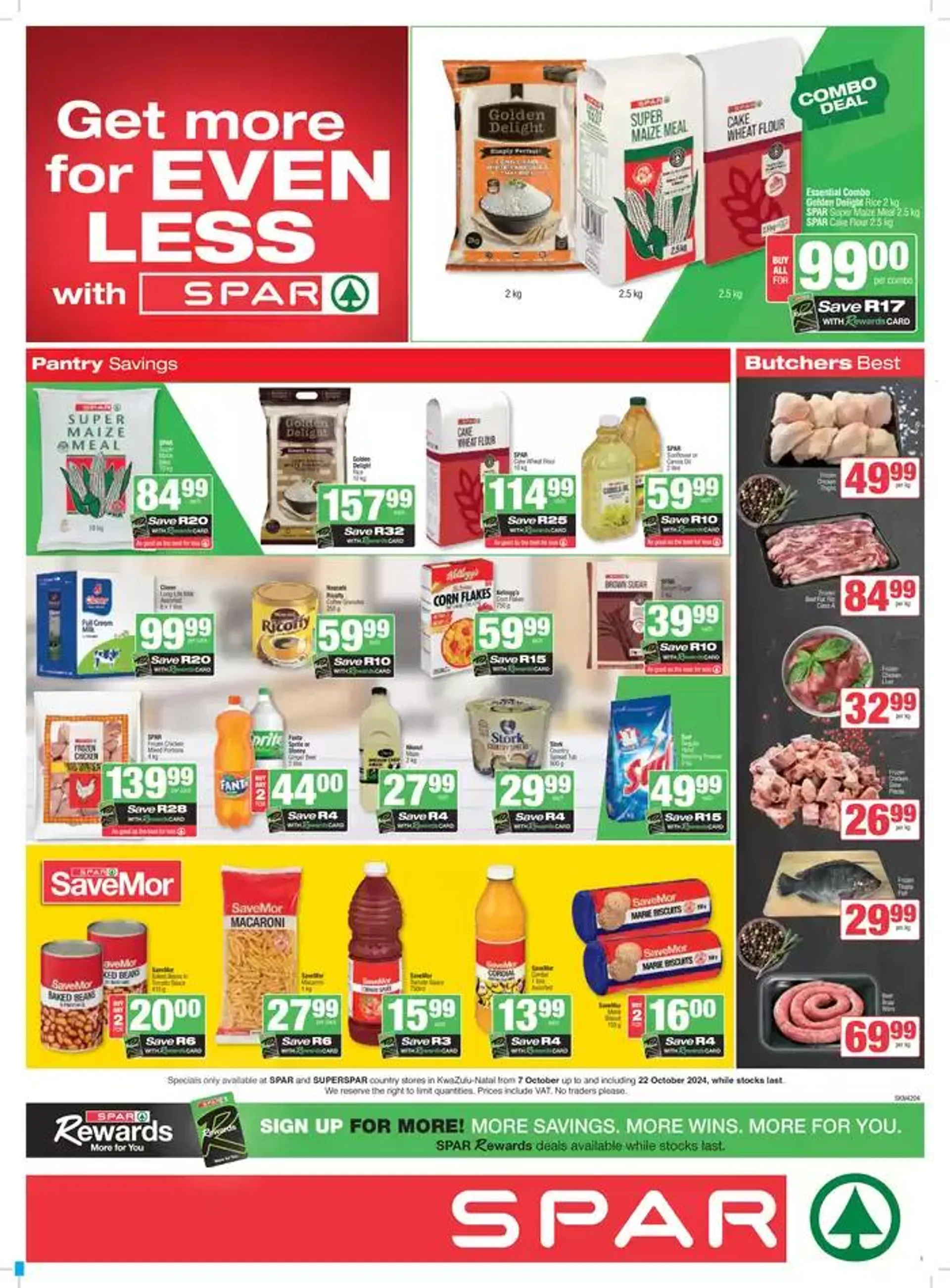 Specials Spar from 7 October to 22 October 2024 - Catalogue Page 1