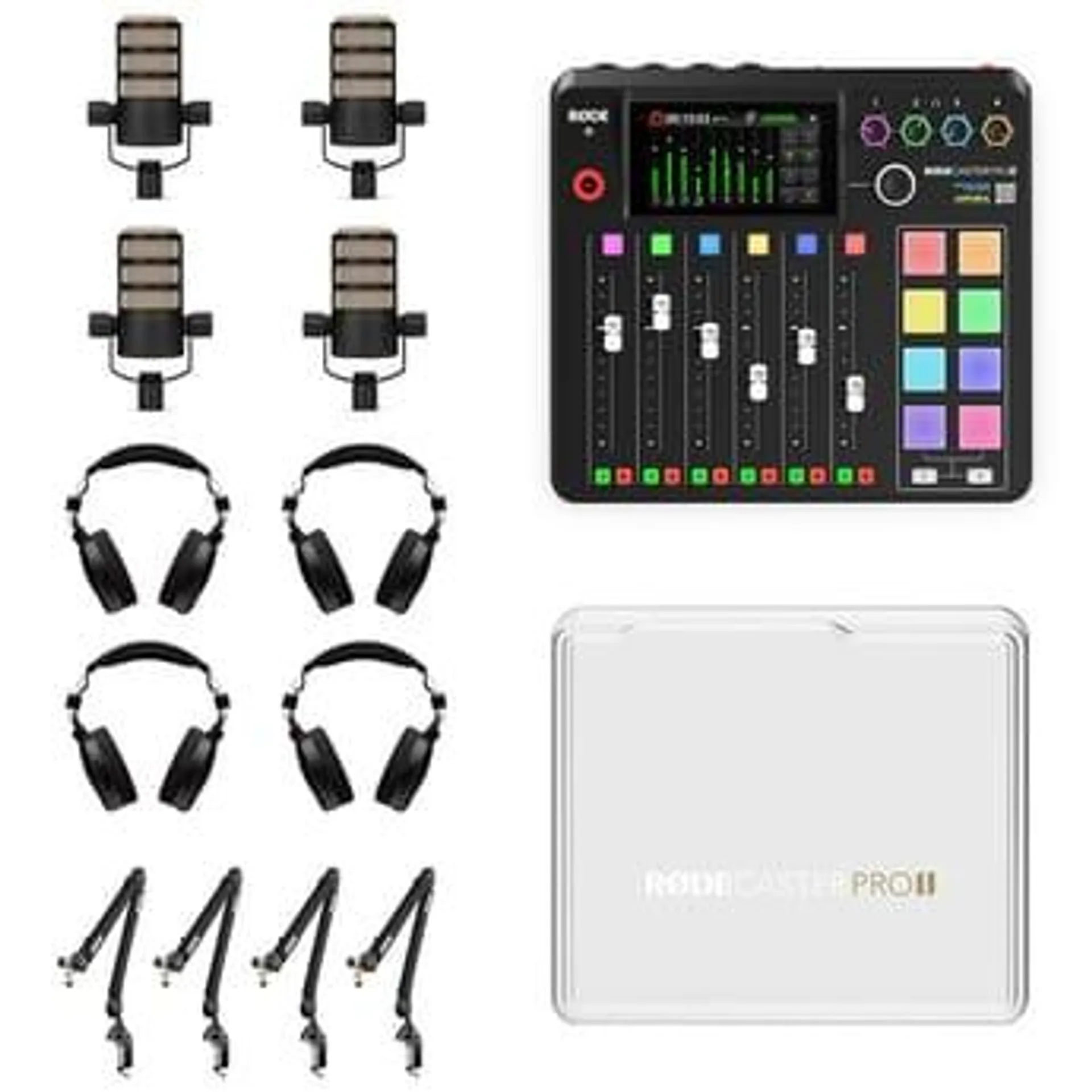 RODE RODECaster Pro II 4-Person Bundle