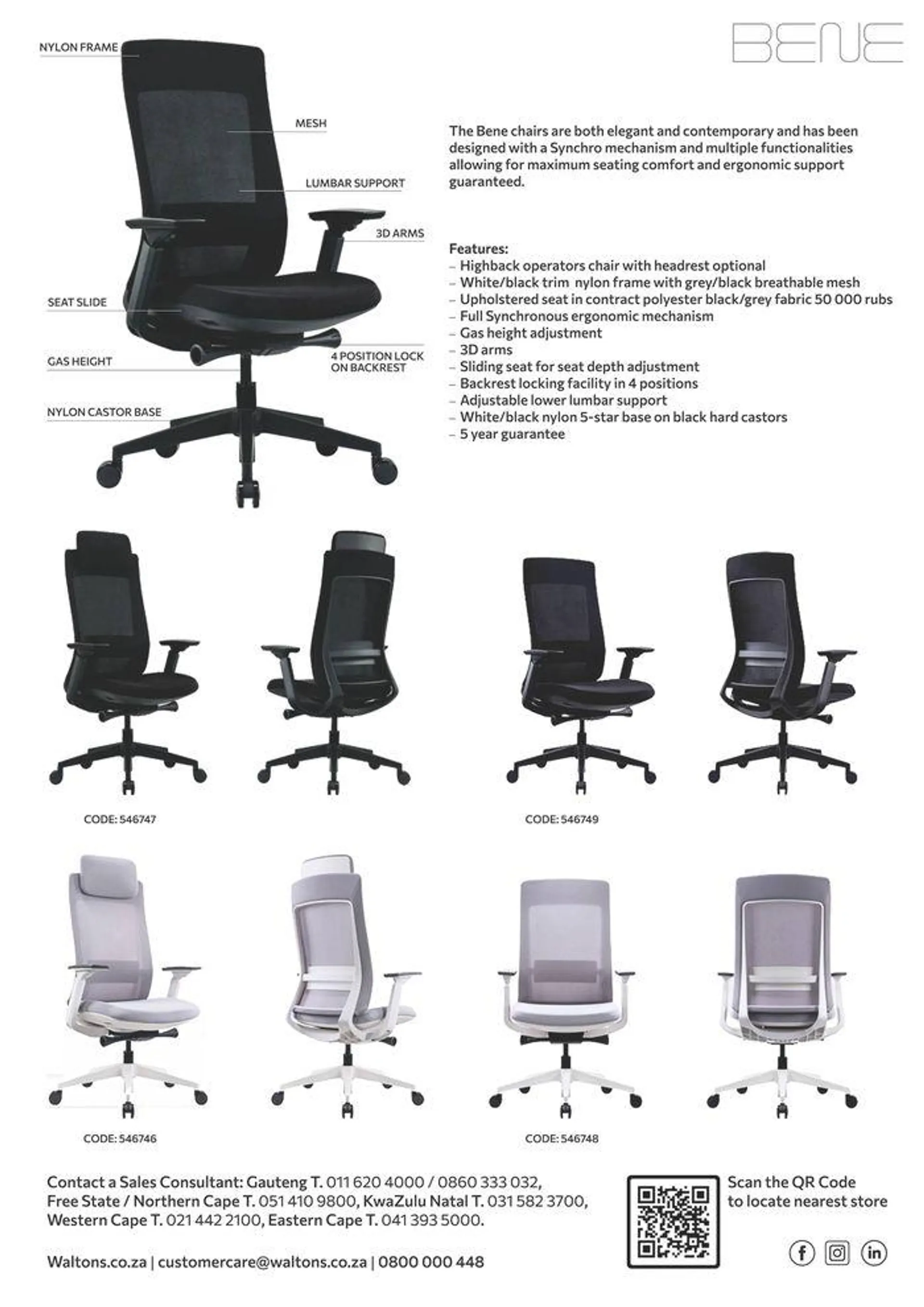 Bene Ergonomic Chair Brochure  - 4