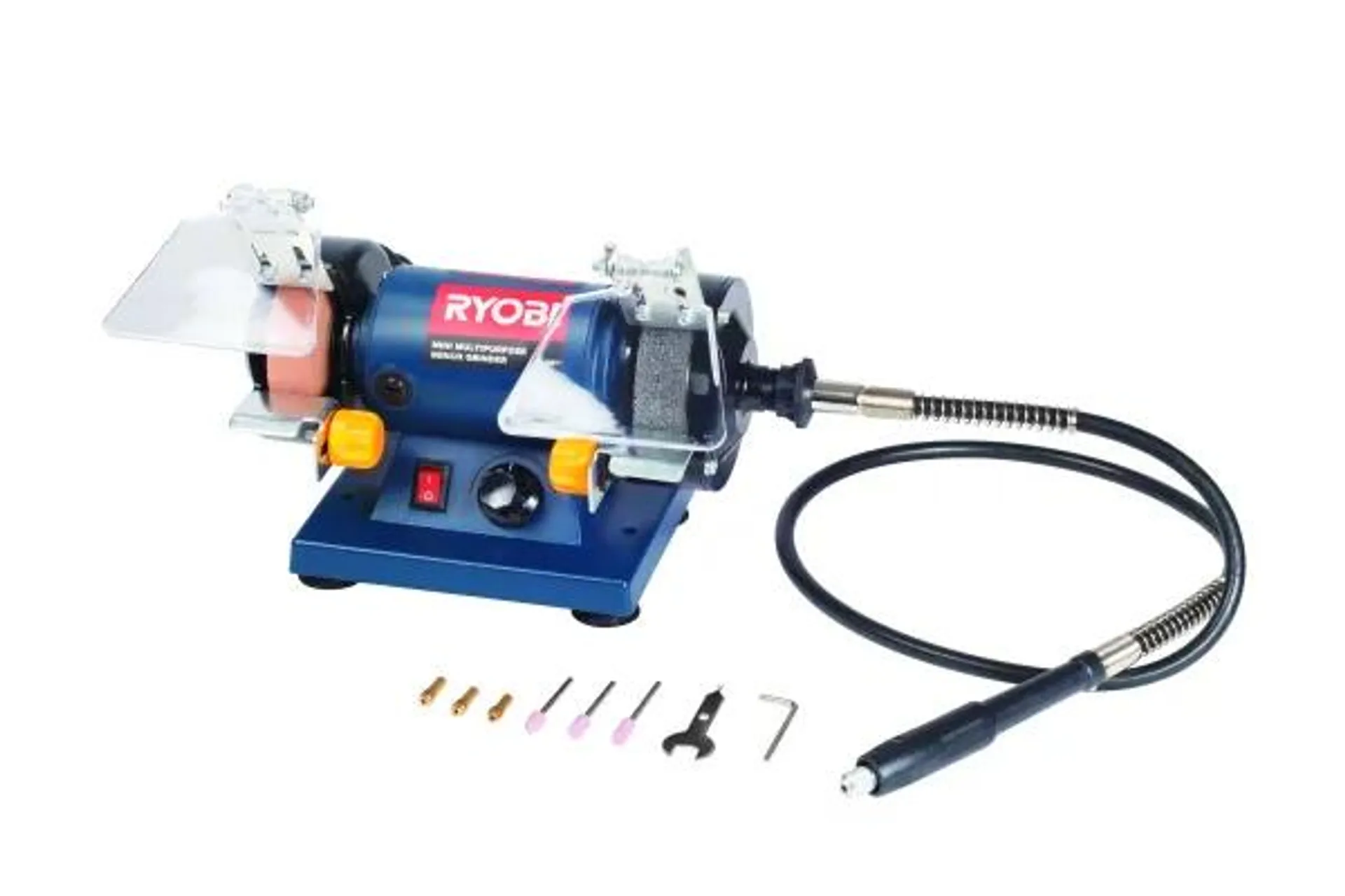 Ryobi Bench Grinder 120W Multi-Purpose w/Flexible Shaft BG-120