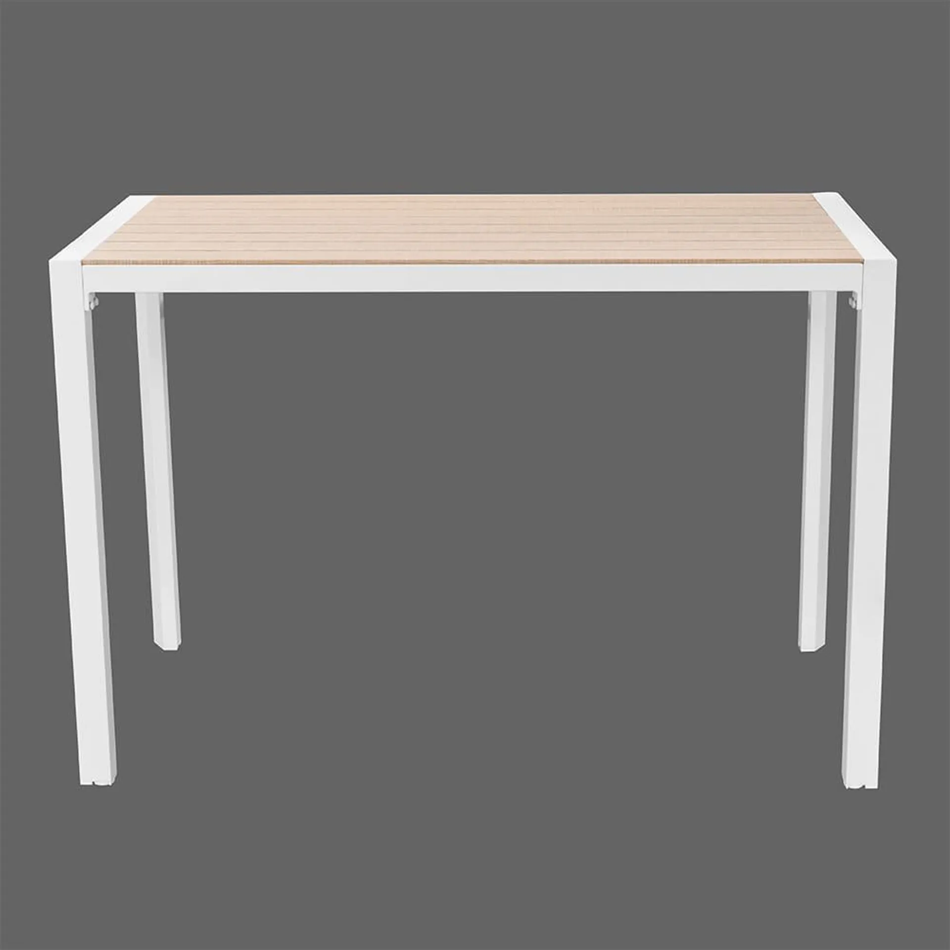 Isola 4-Seater Bar Table White & Wood