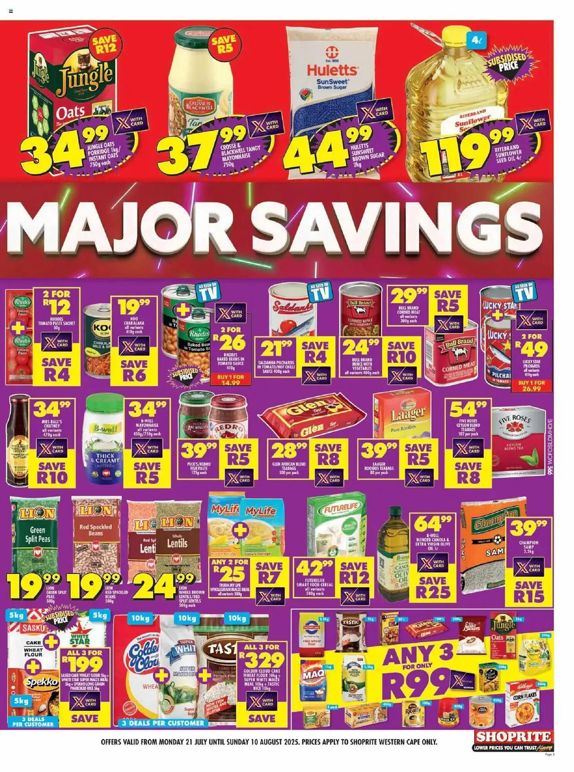 Shoprite catalogue from 21 July to 10 August 2025 - Catalogue Page 1