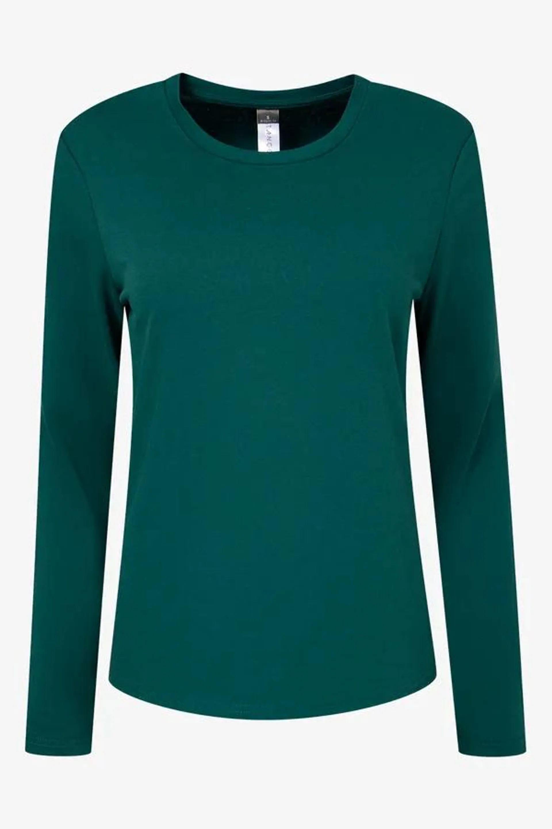 Long sleeve crew neck t-shirt green