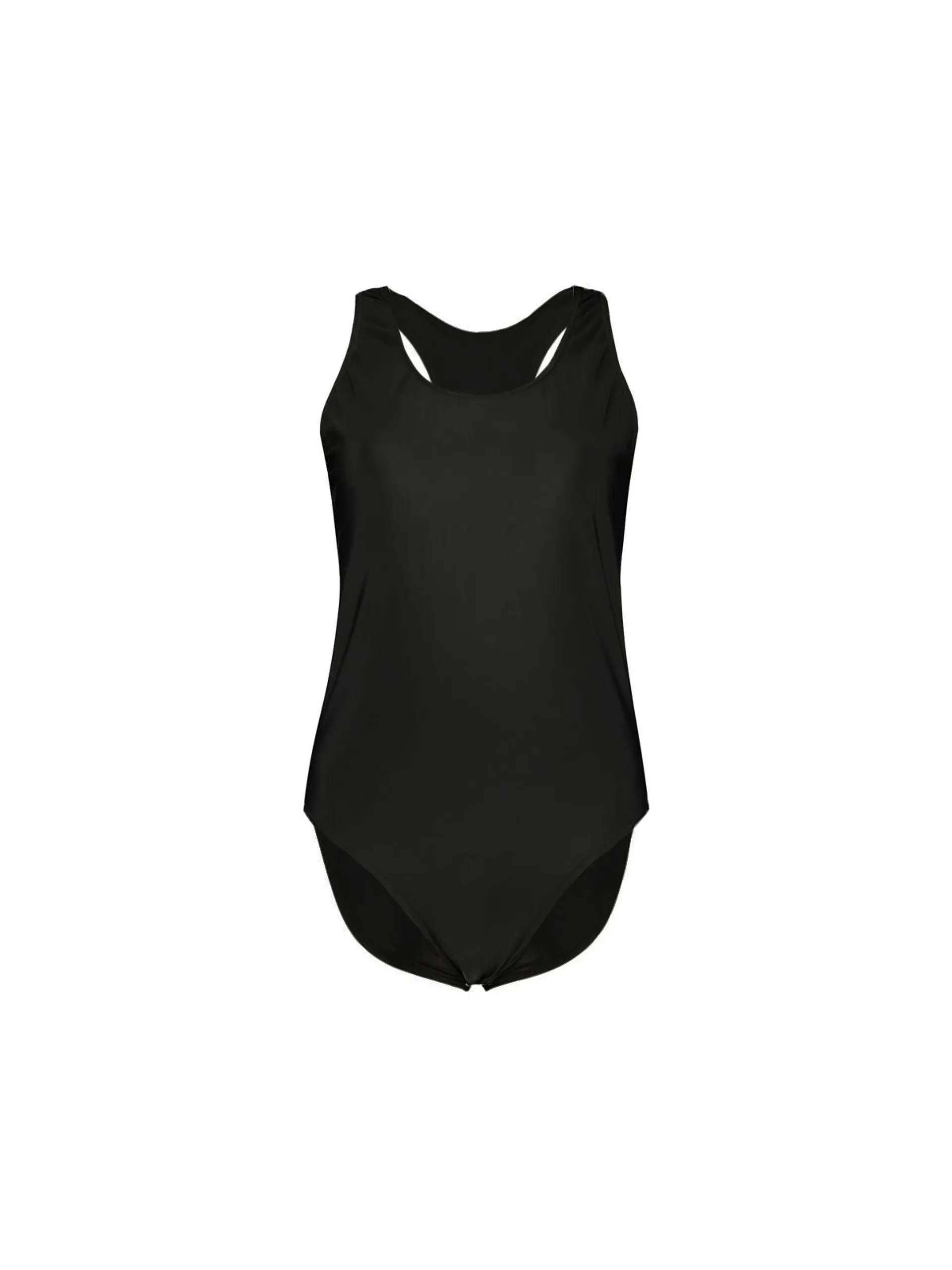 TS Womens Racerback Full Piece Black Swimsuit