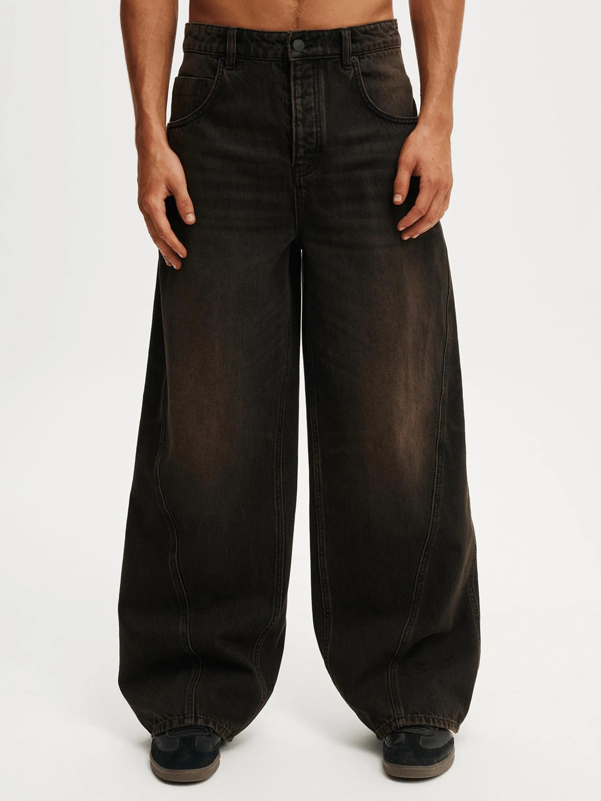 Men's Cotton On Black Super Baggy Balloon Jeans