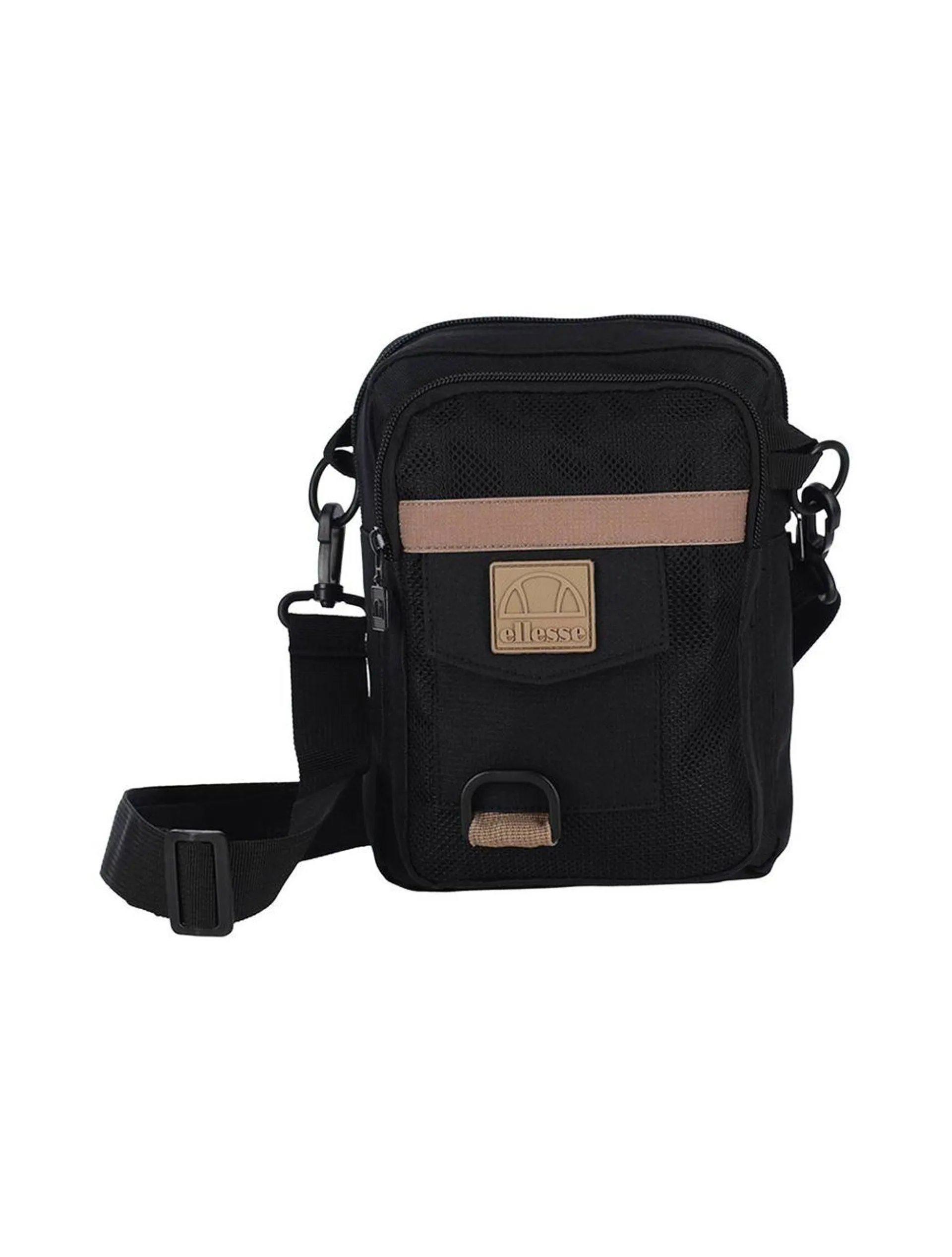 ellesse Mid Size Multi Pocket Sling Bag Black/Porto