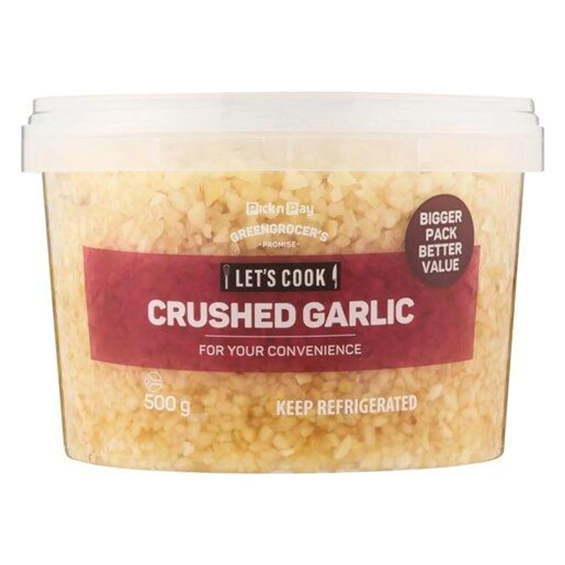 PnP Let's Cook Crushed Garlic 500g