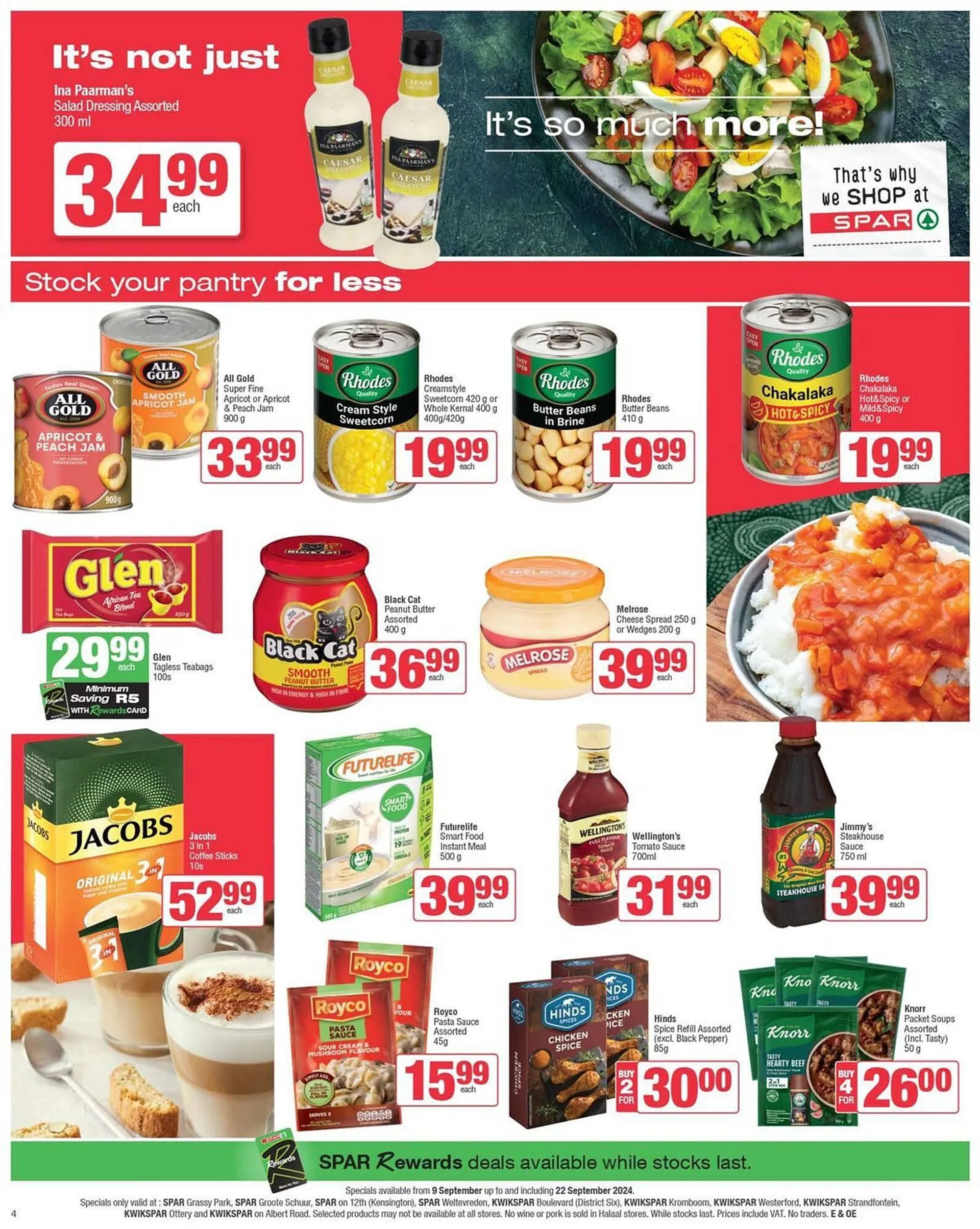 Spar catalogue from 9 September to 22 September 2024 - Catalogue Page 4