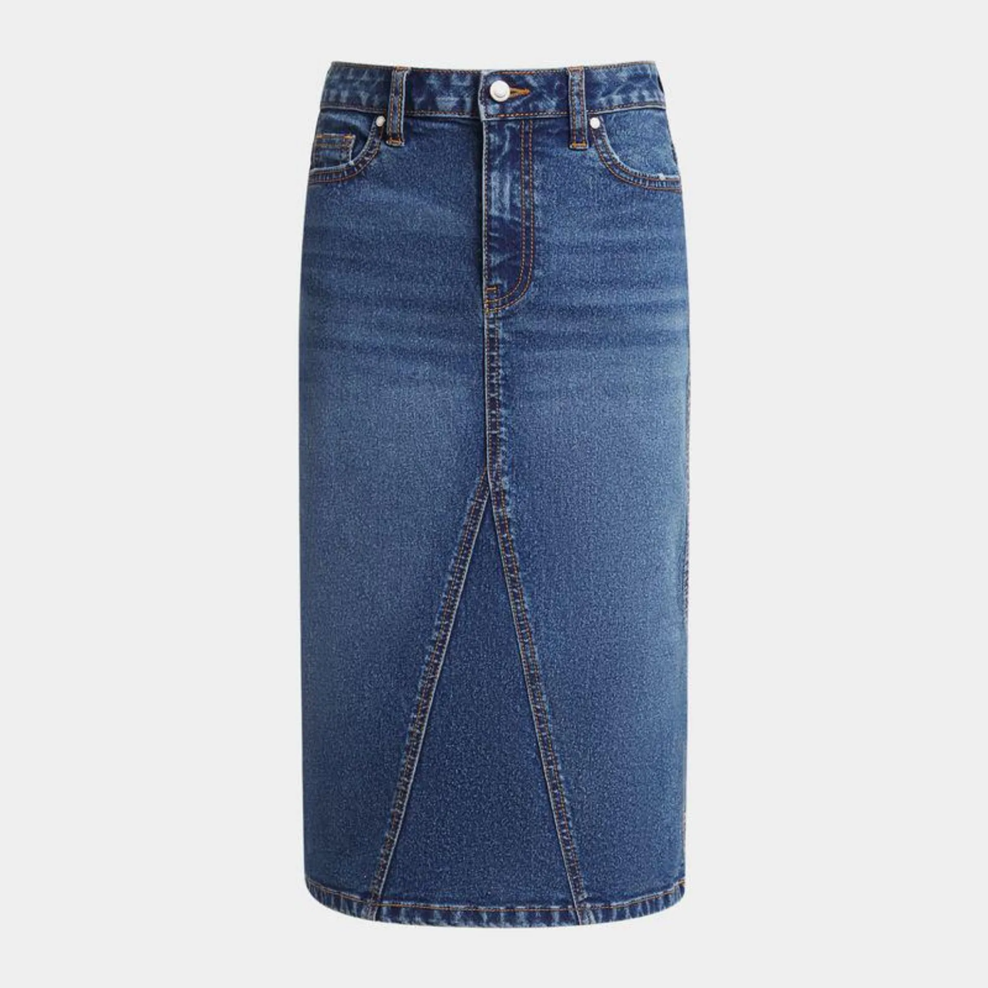 Girls Denim Midi Skirt